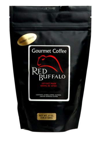 Organic Red Buffalo Macadamia Coffee - Premium Ground Coffee Beans, 1 lb Bag - Perfect for Home Brewing, Office Use & Gifts