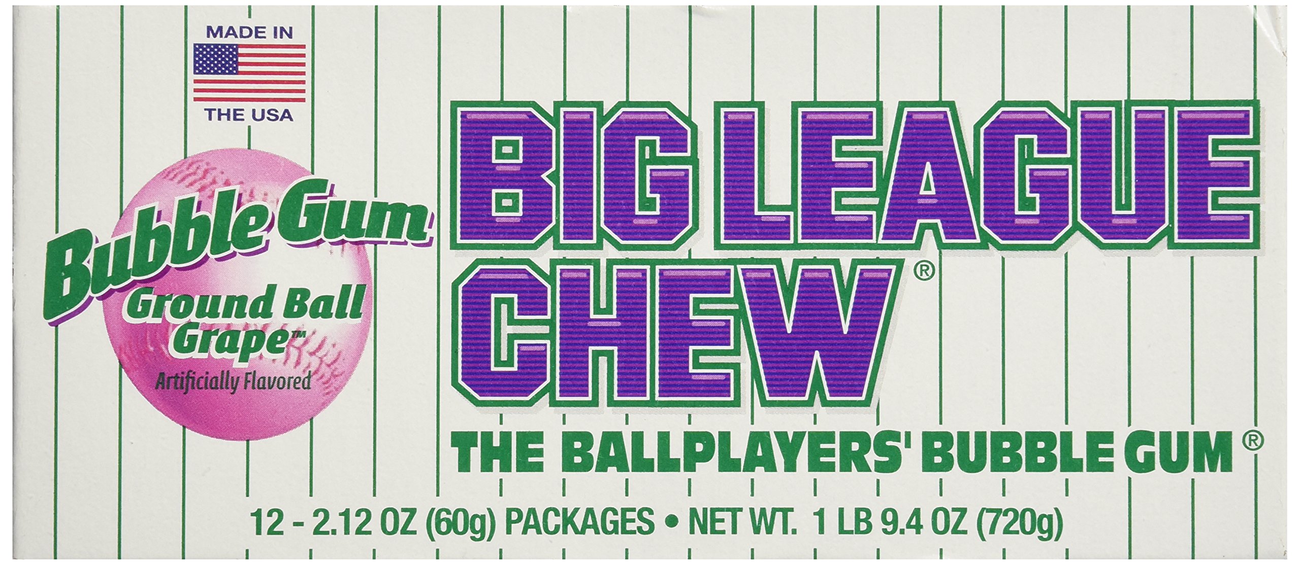 The Nutty Fruit House Big League Sour Grape Chew Bubble Gum - Tart & Sweet Grape Flavored Bubble Gum for Kids & Adults - Perfect for Parties, Snacking & Bubble Blowing Fun