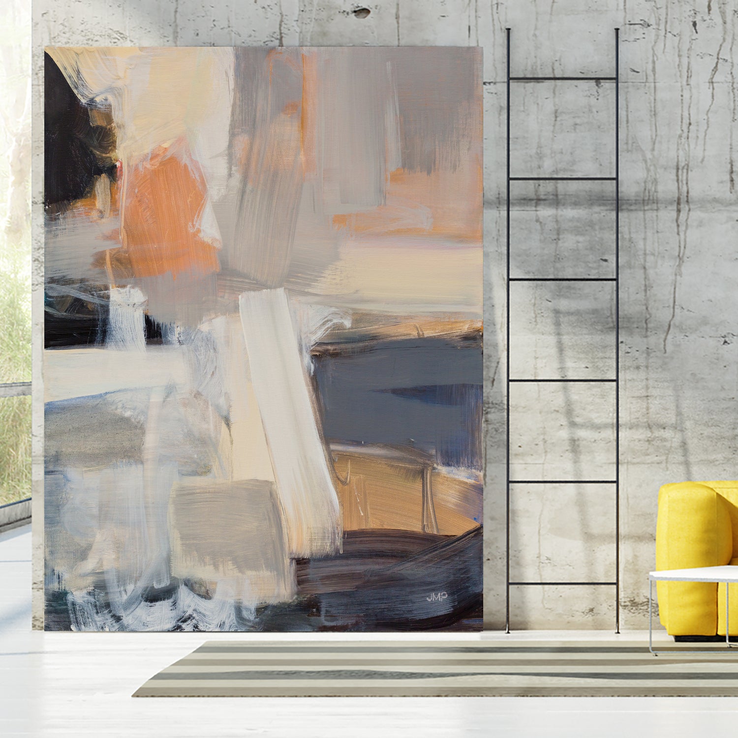 Beale Street Abstract Art Print - Modern Wall Decor for Living Room, Bedroom & Office - Unique Canvas Painting for Home & Office Decor