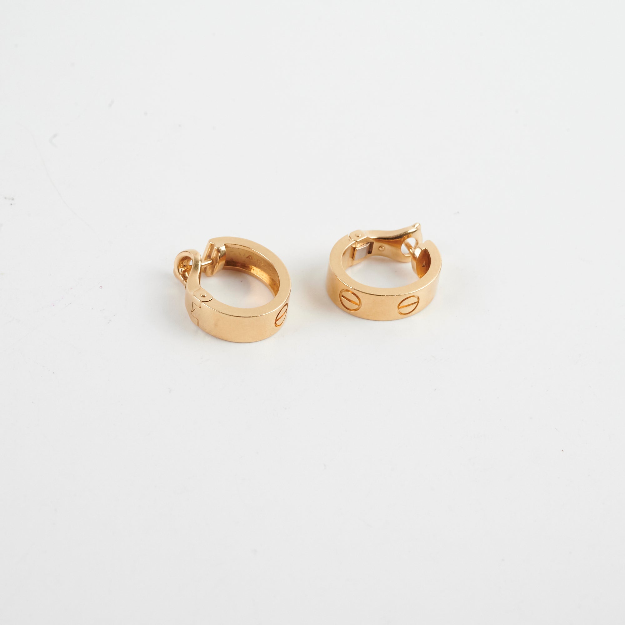 Cartier Love 18K Yellow Gold Earrings for Women - Luxury Hoop Earrings for Everyday Wear & Special Occasions