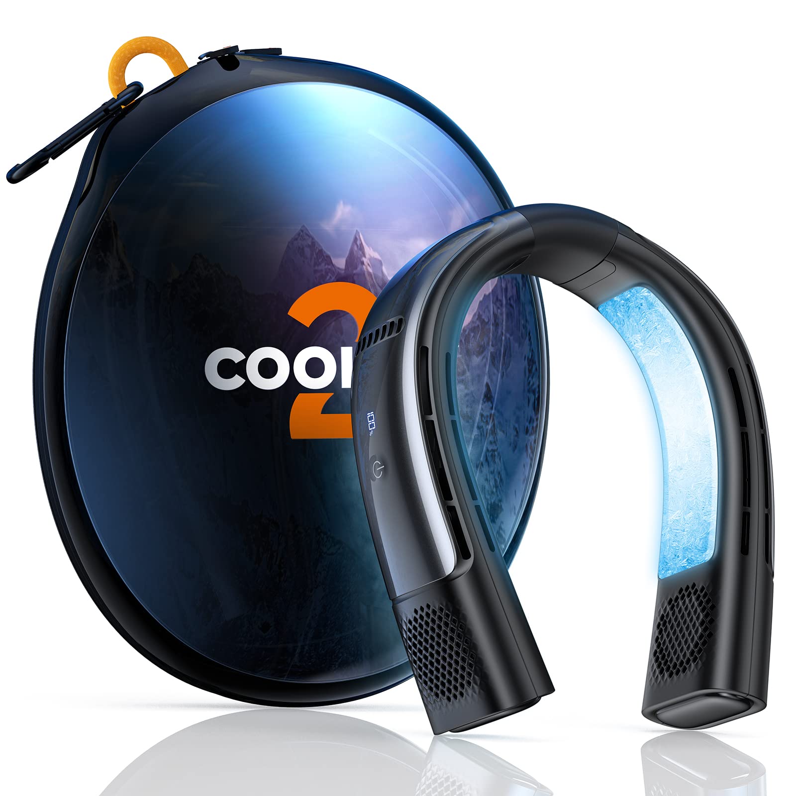 TORRAS COOLIFY 2 Neck Air Conditioner - Rechargeable Bladeless Cooling Fan with 9 Modes & 3 Speeds, Portable Neck Cooler & Heater for Outdoor, Office, Travel - Starry Black Personal Fan for Summer Heat Relief