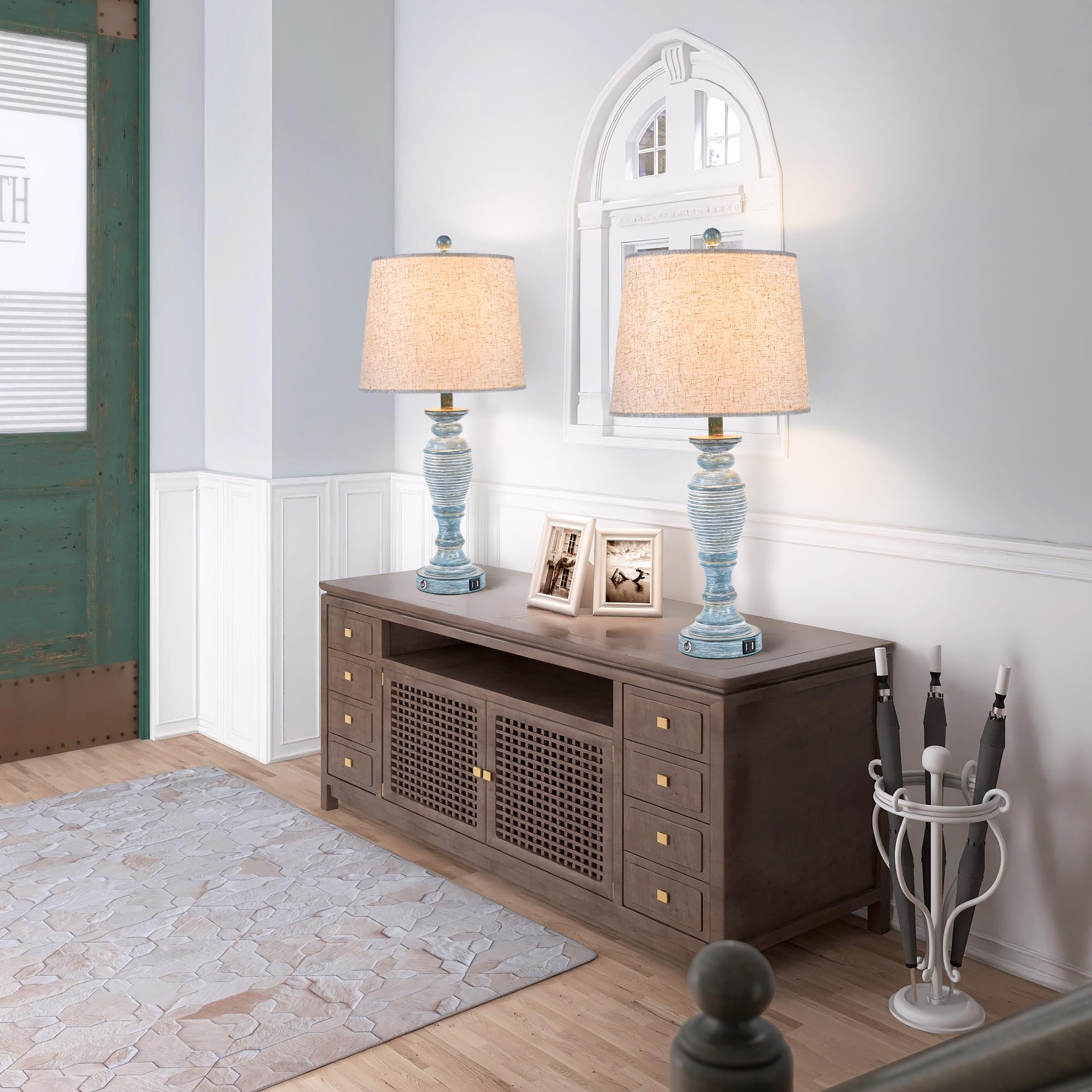 Modern Blue Table Lamps Set of 2 - 27.7