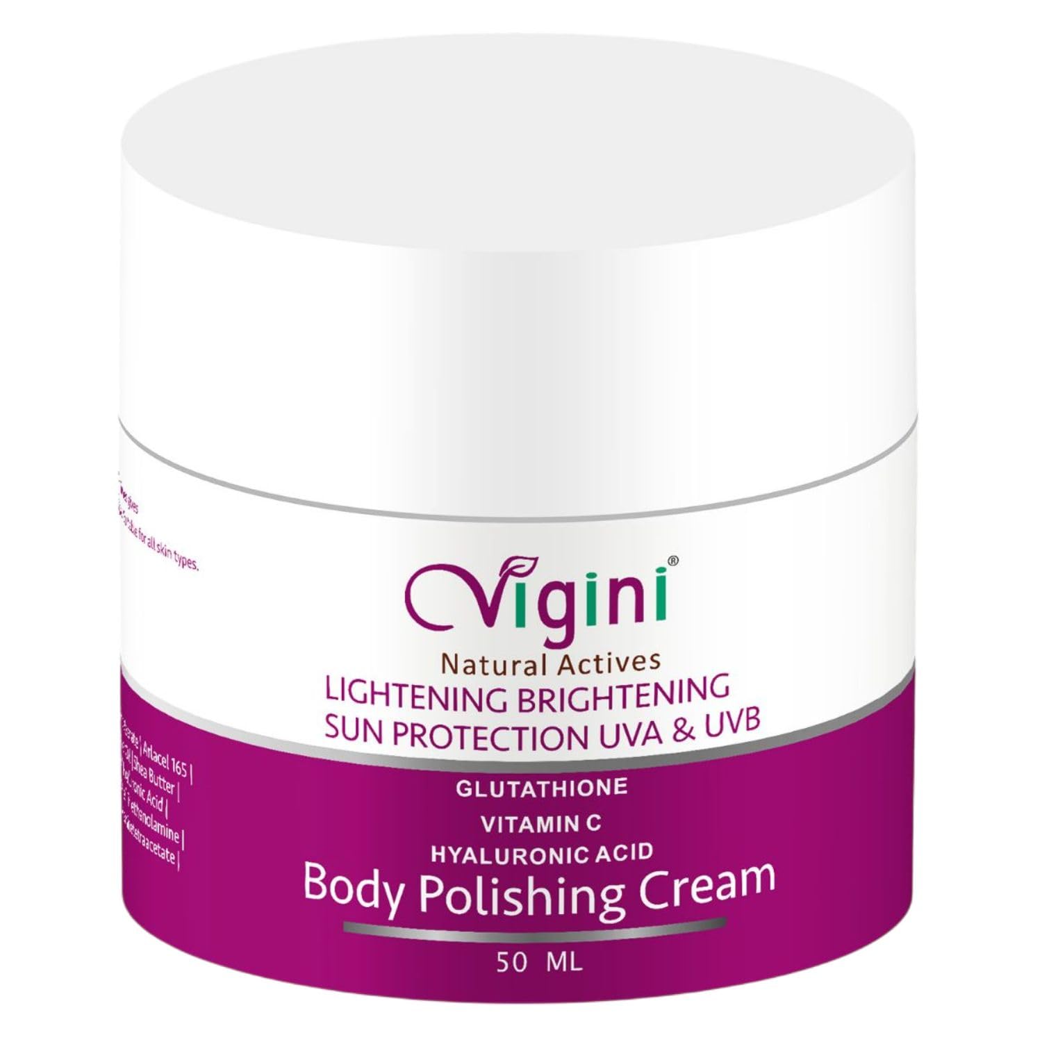 Vigini Vitamin C & Kojic Acid Brightening Body Cream - Dark Spot Corrector for Pigmentation, Uneven Skin Tone & Underarm Whitening - Glowing Moisturizer for Men & Women (50ml) - Perfect for Daily Skincare & Tan Removal