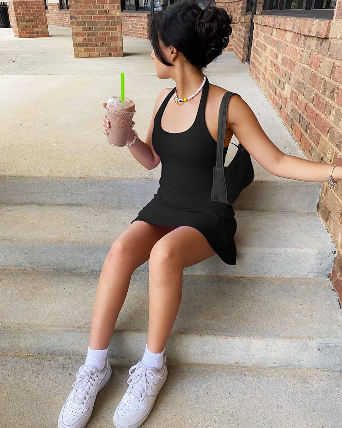 Women's Tennis Dresses with Built-in Shorts - Breathable Quick-Dry Sports Outfits for Tennis, Running & Gym Workouts