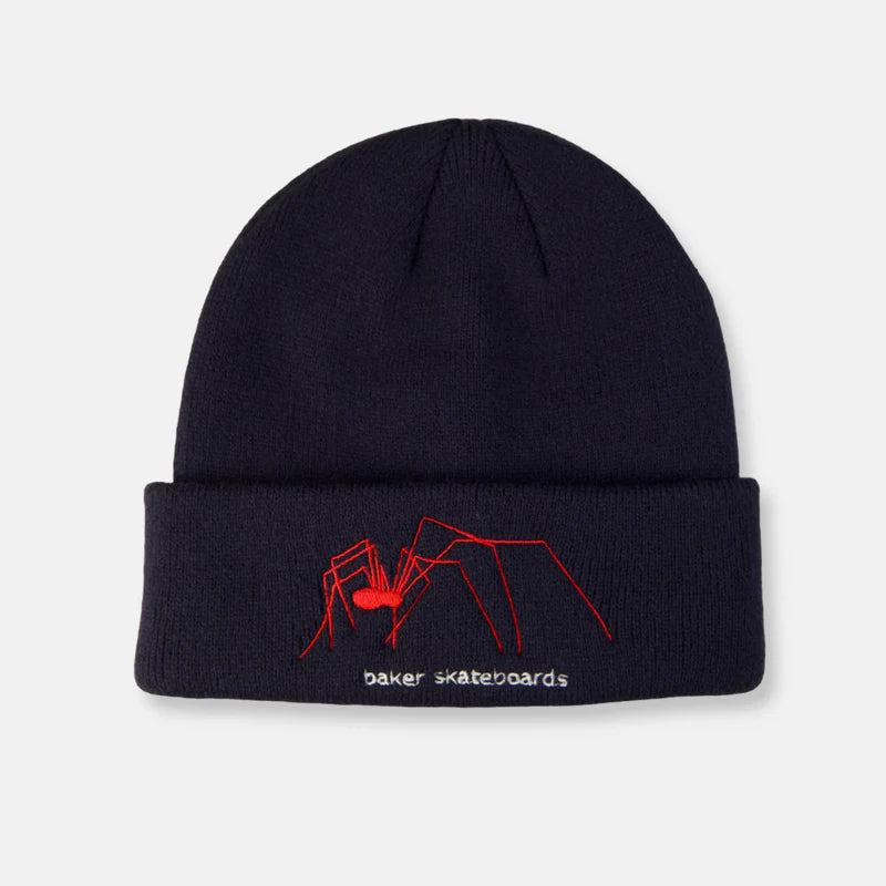 Baker Spiderman Beanie Hat for Men & Women - Navy Blue Winter Knit Cap for Cold Weather, Cosplay, and Superhero Fans