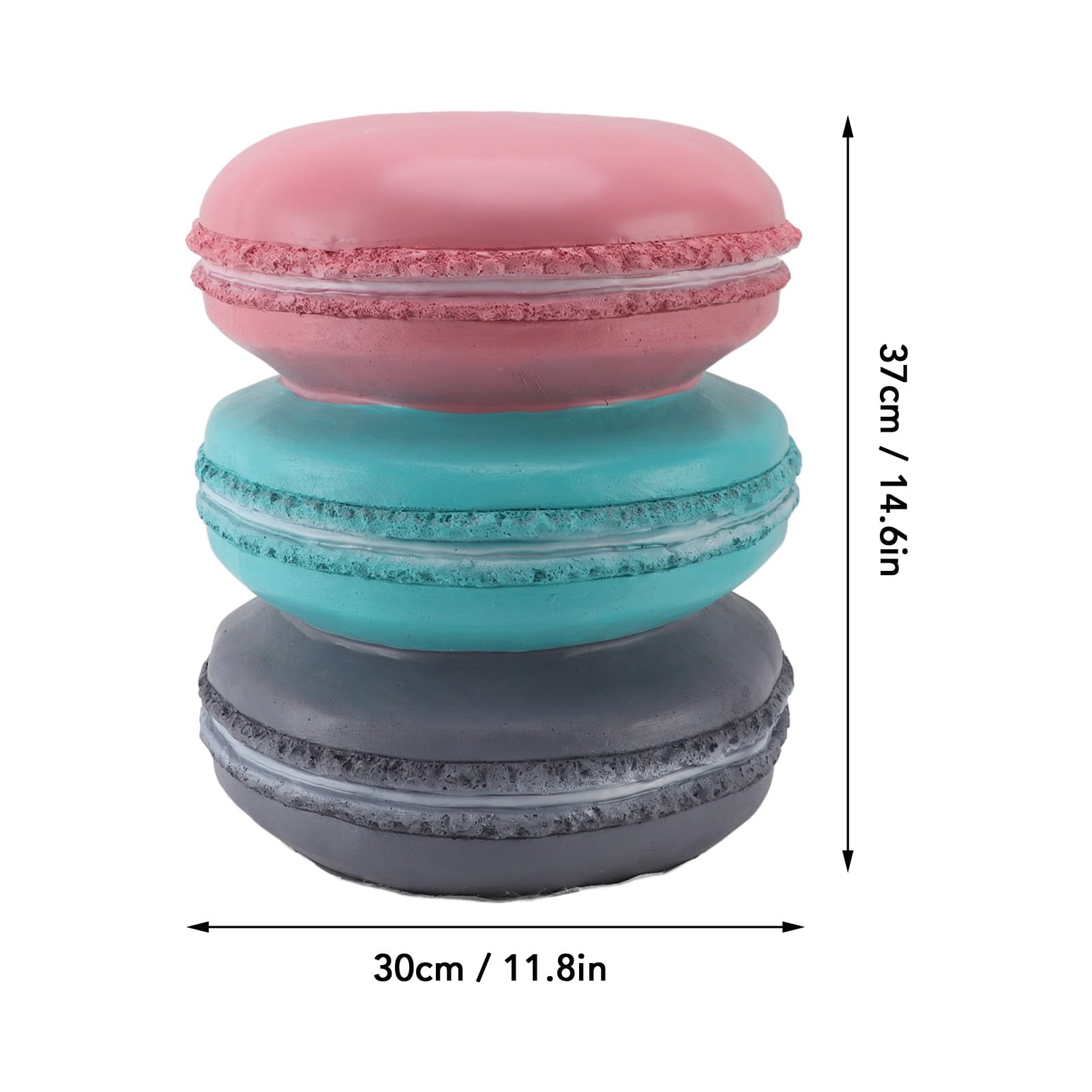Macaron Biscuit Shaped Cute Food Shoe Stool - Compact Foot Rest for Living Room, Bedroom & Office - Ergonomic Support for Work, Gaming & Relaxation