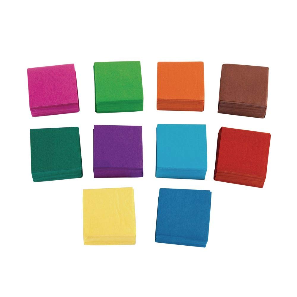 Colorations Mini Bleeding Tissue Art Squares - 5000-Piece Vibrant Craft Paper for Kids' Art Projects, DIY Scrapbooking & Classroom Activities | Perfect for Watercolor Effects, Card Making & School Art Supplies