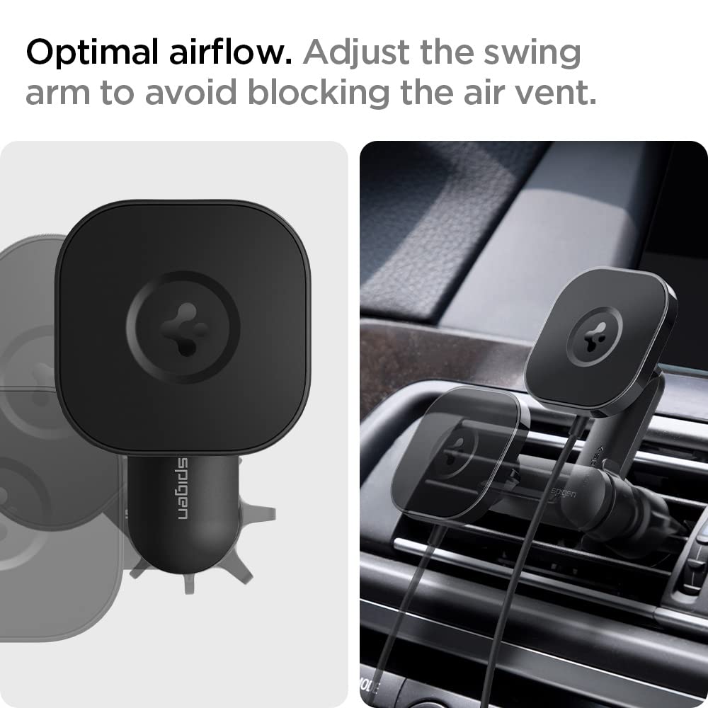 Spigen OneTap Pro Magsafe Wireless Car Charger with SteadiBoost 45W USB C Car Charger - Fast Charging for iPhone 14/13/12, Samsung Galaxy - Perfect for Road Trips & Commuting
