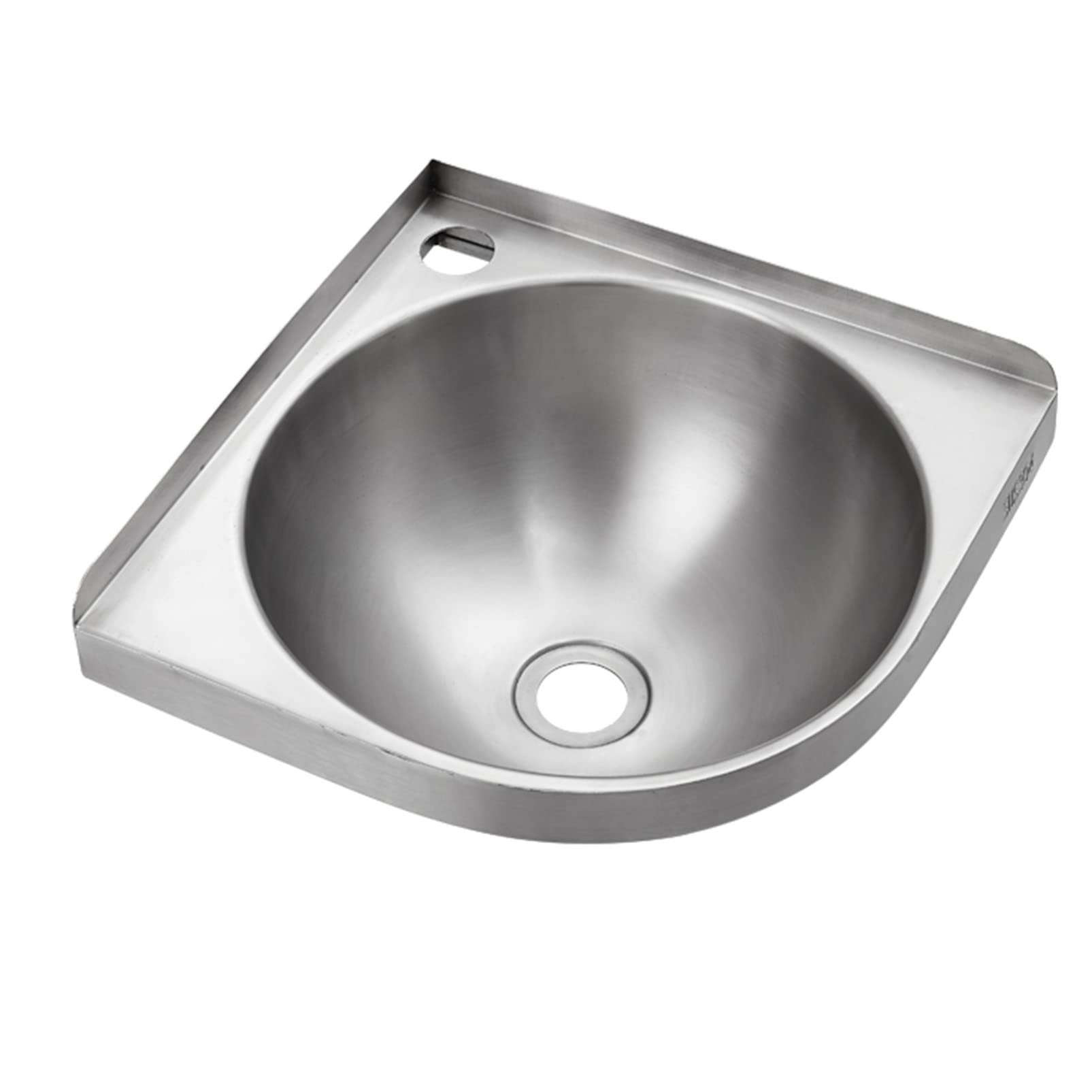 Stainless Steel Wall Mount Corner Vanity Sink - Small Hand Washing Basin with Faucet & Drain Combo - Commercial Prep Sink for Bathroom, Kitchen, Laundry & Outdoor Use - Durable Utility Sink Station for Home & Business Applications