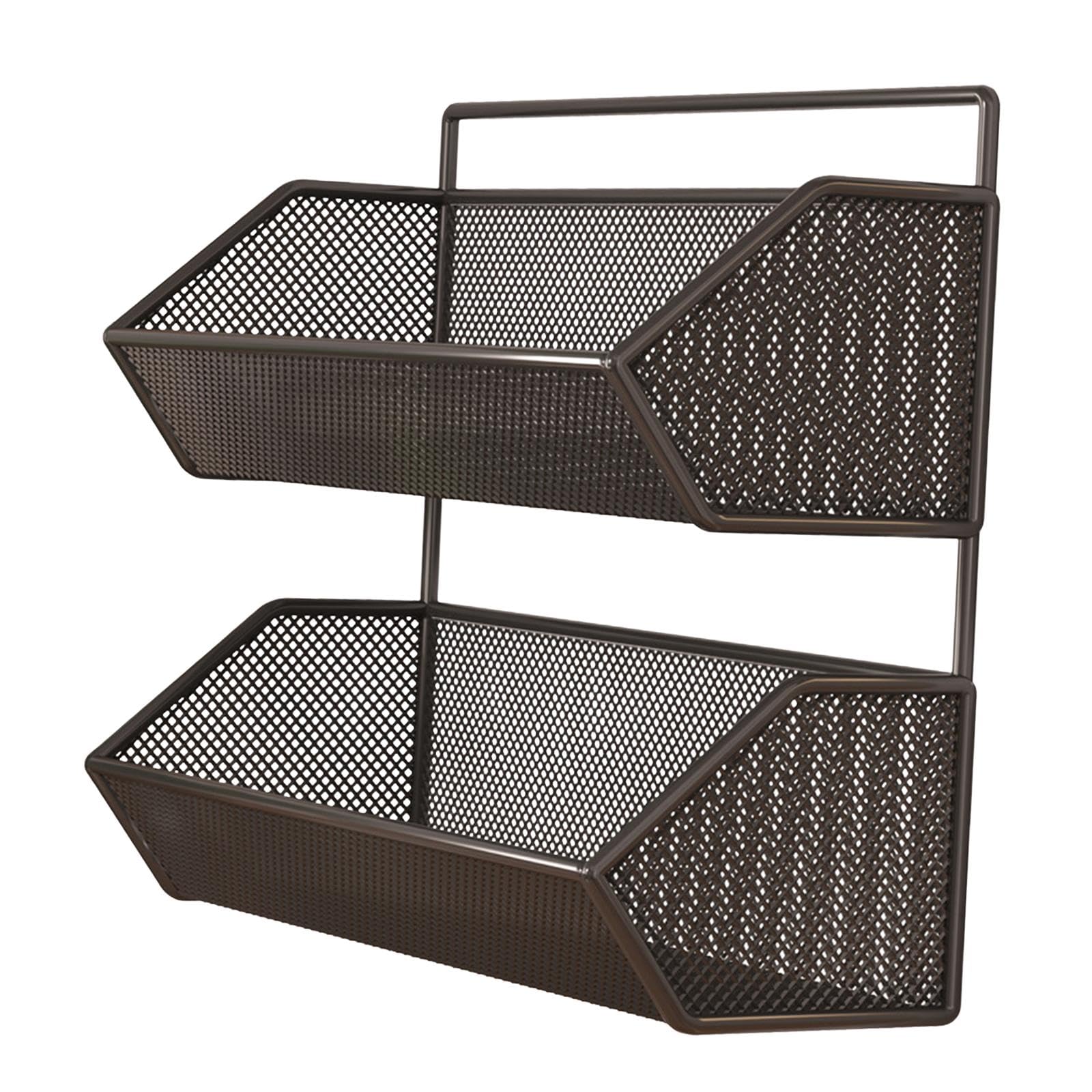 CALANDIS® Hanging Wall Basket - Heavy Duty Storage Organizer for Laundry Room, Kitchen Cabinets, Bathroom & Pantry | Space Saving Wall Mounted Storage Solution for Towels, Fruits, Vegetables & Household Items