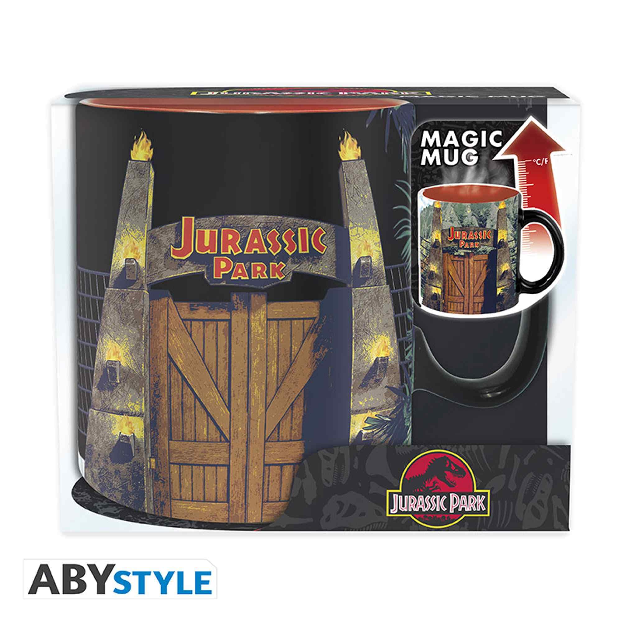 Heat Changing Jurassic Park Mug - Large Capacity Dinosaur Themed Coffee Cup for Home, Office & Gifts - ABYstyle Official Merchandise