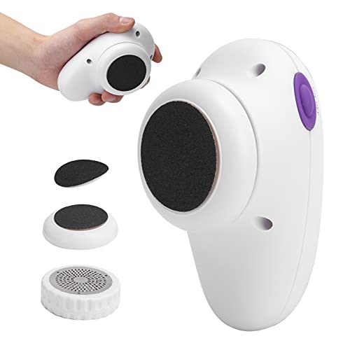 Electric Callus Remover for Feet - Rechargeable Foot File with 3 Replacement Heads for Dead Skin, Hard Skin & Cracked Heels - Perfect for Pedicures, Home Foot Care & Soft Smooth Feet