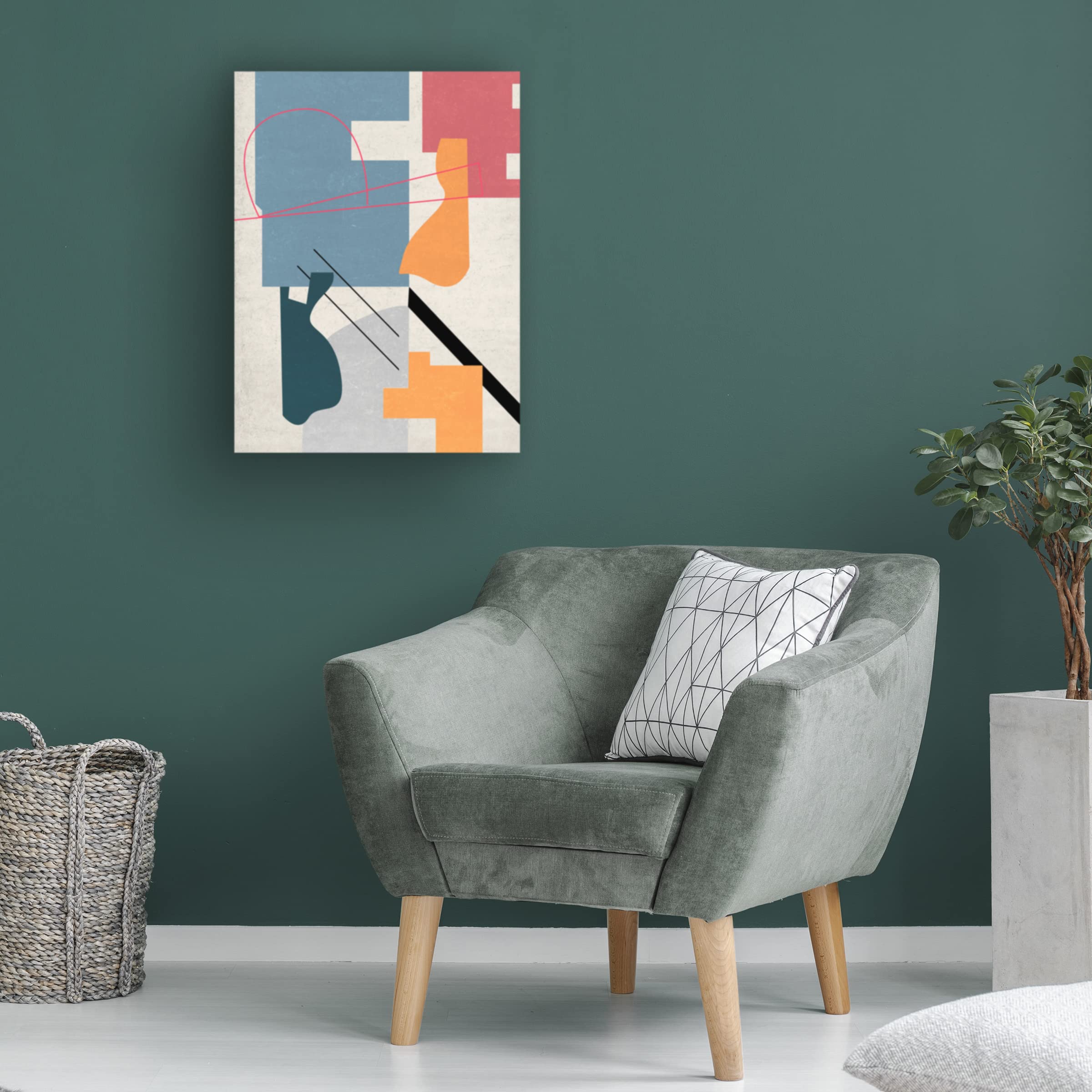 Trademark Fine Art 'Celestial Planets III' Canvas Wall Art Print by Melissa Wang - Modern Space Themed Decor for Living Room, Bedroom & Office
