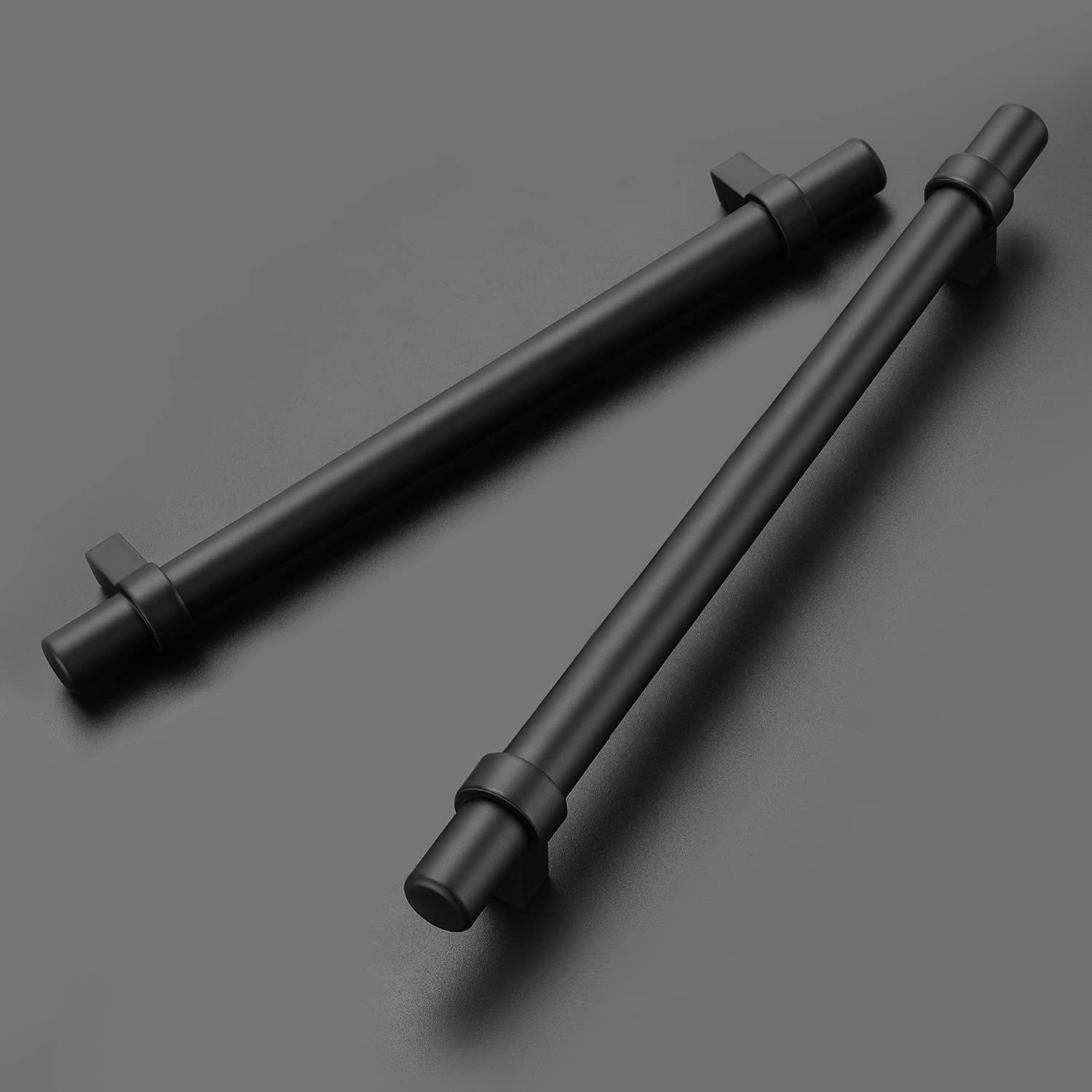 25 Pack Black Cabinet Pulls 5 Inch Hole Center - Matte Black Drawer Handles for Kitchen Cabinets, Dressers & Furniture (Ideal for Home Renovation & DIY Projects)
