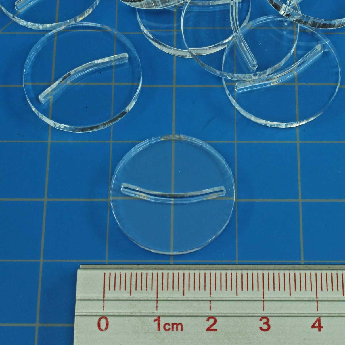 LITKO 3mm Clear Acrylic Miniature Bases - 25mm Slotted Paper Figure Holders for Dungeons & Dragons RPG | Perfect for Tabletop Gaming, Board Games & Collectible Card Displays
