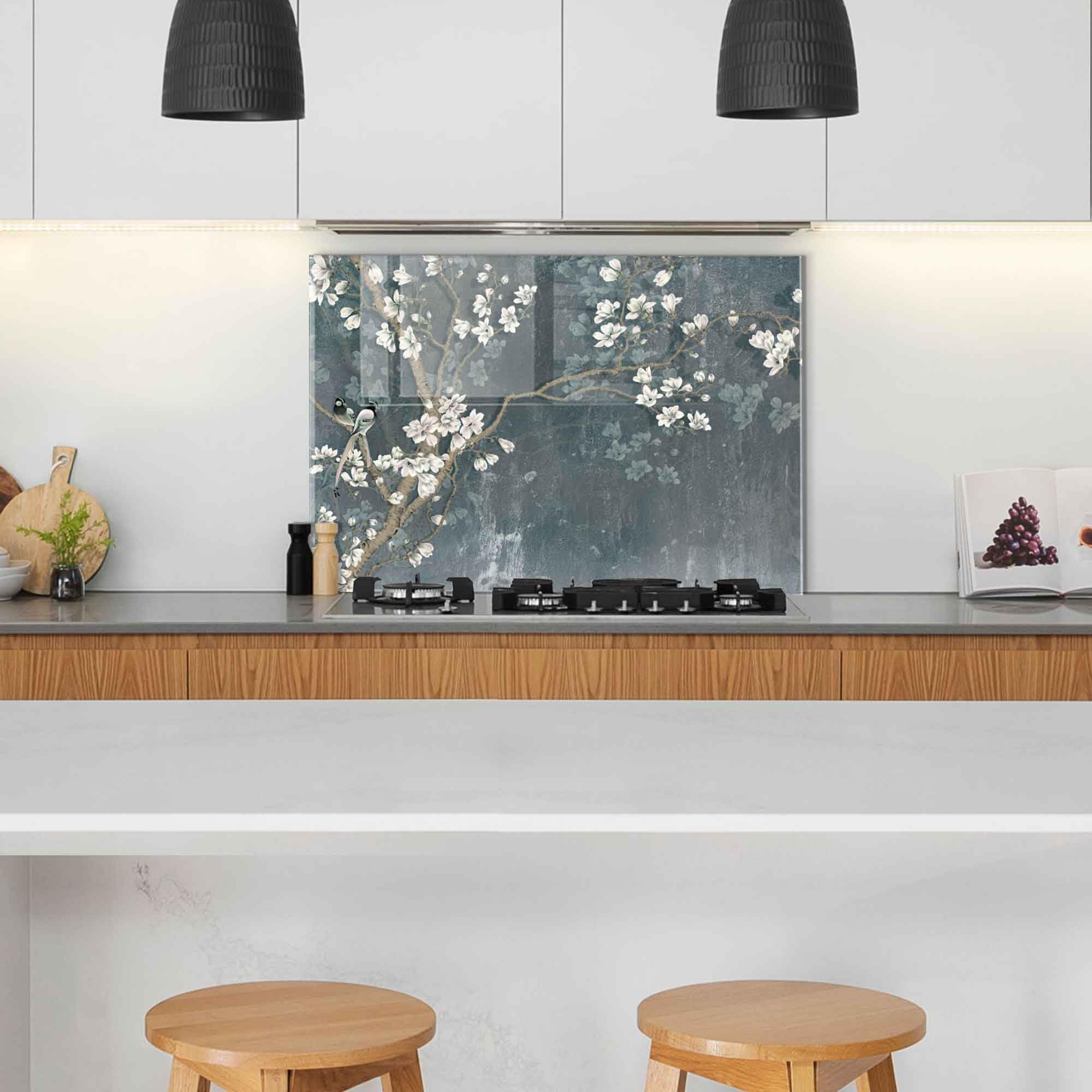 Premium Tempered Glass Kitchen Backsplash - 39x27