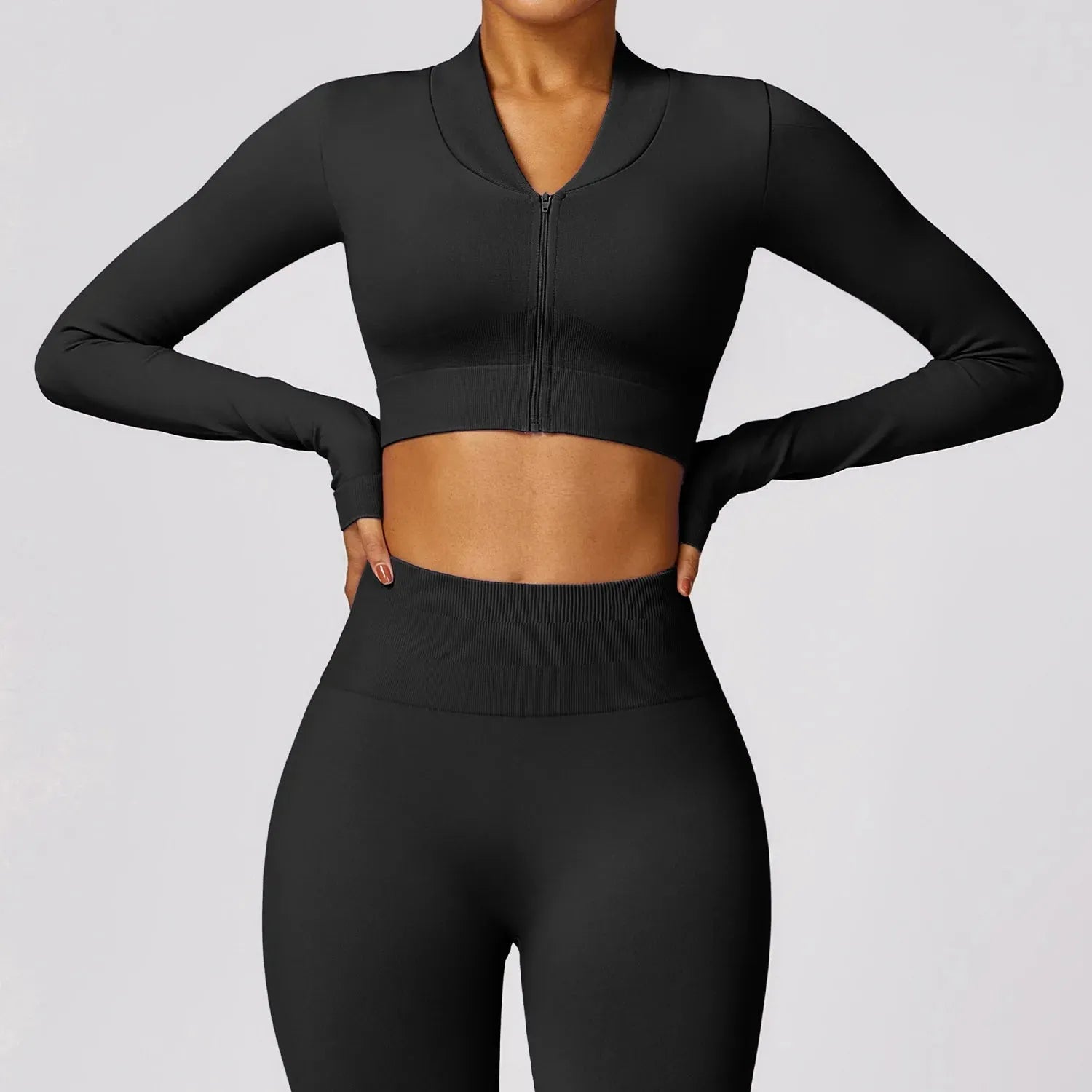 Women's Seamless Long Sleeve Gym Crop Top - Quick Dry Yoga Shirt, Sports Short Jacket for Workout, Running & Activewear | Perfect for Yoga, Gym, Pilates & Outdoor Activities