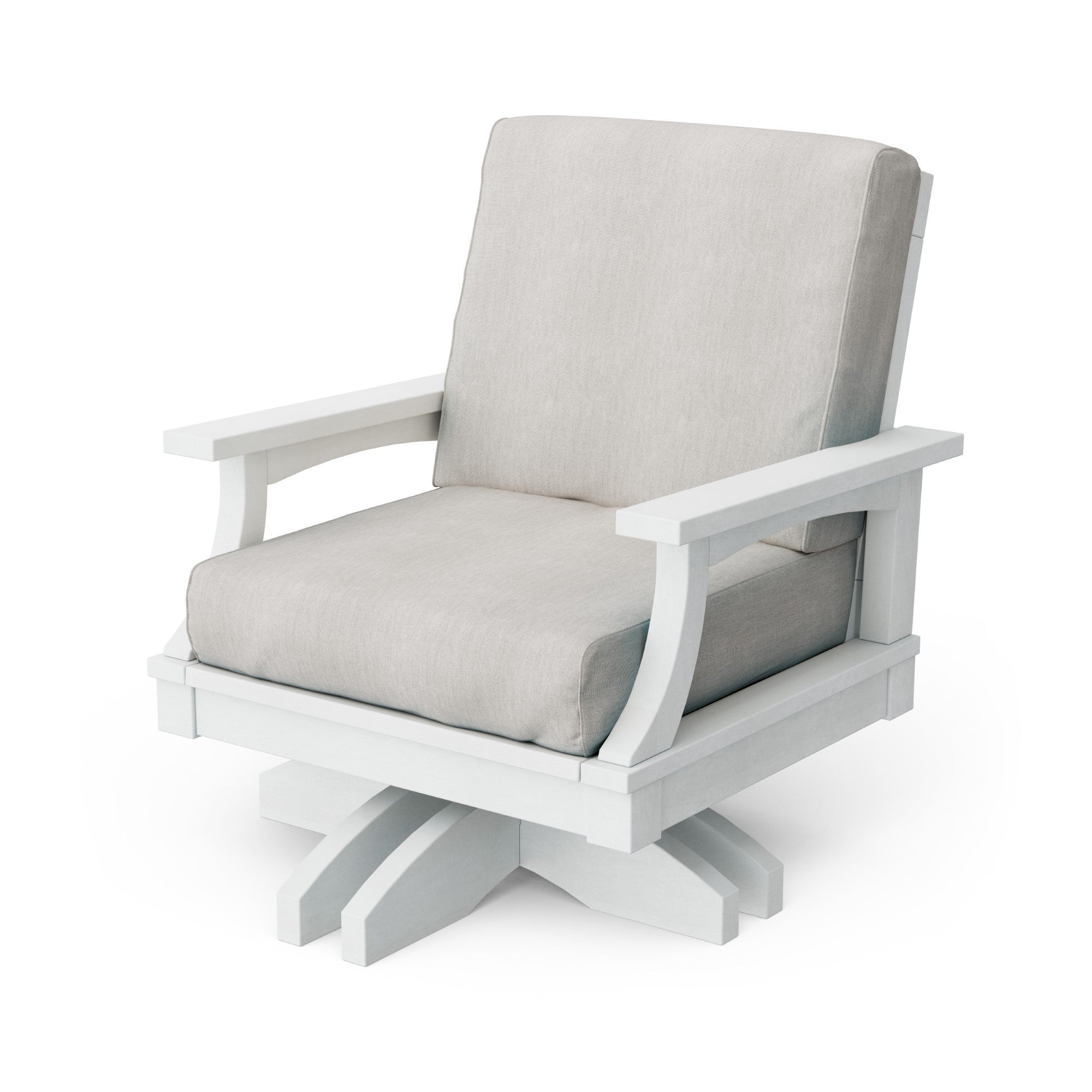 Heritage Deep Seating Swivel Chair - 360° Rotating Patio Lounge Chair with Cushions, Weather-Resistant Outdoor Furniture for Garden, Poolside & Backyard Relaxation
