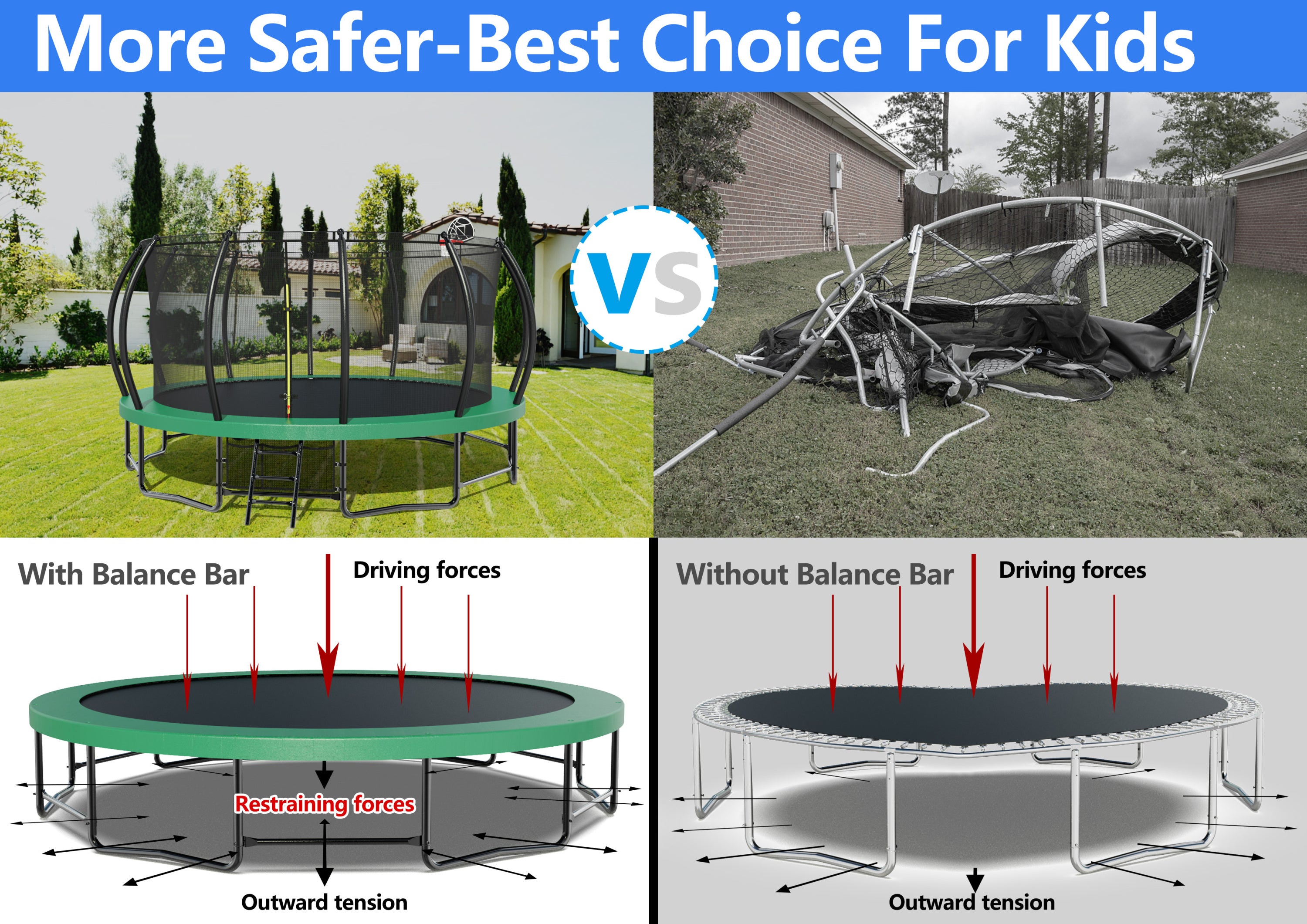 15FT Trampoline with Basketball Hoop - Heavy Duty Outdoor Trampoline with Safety Enclosure, Ladder, Shoe Bag & Rust-Proof Coating | Perfect for Backyard Fun, Kids Play & Family Fitness Activities