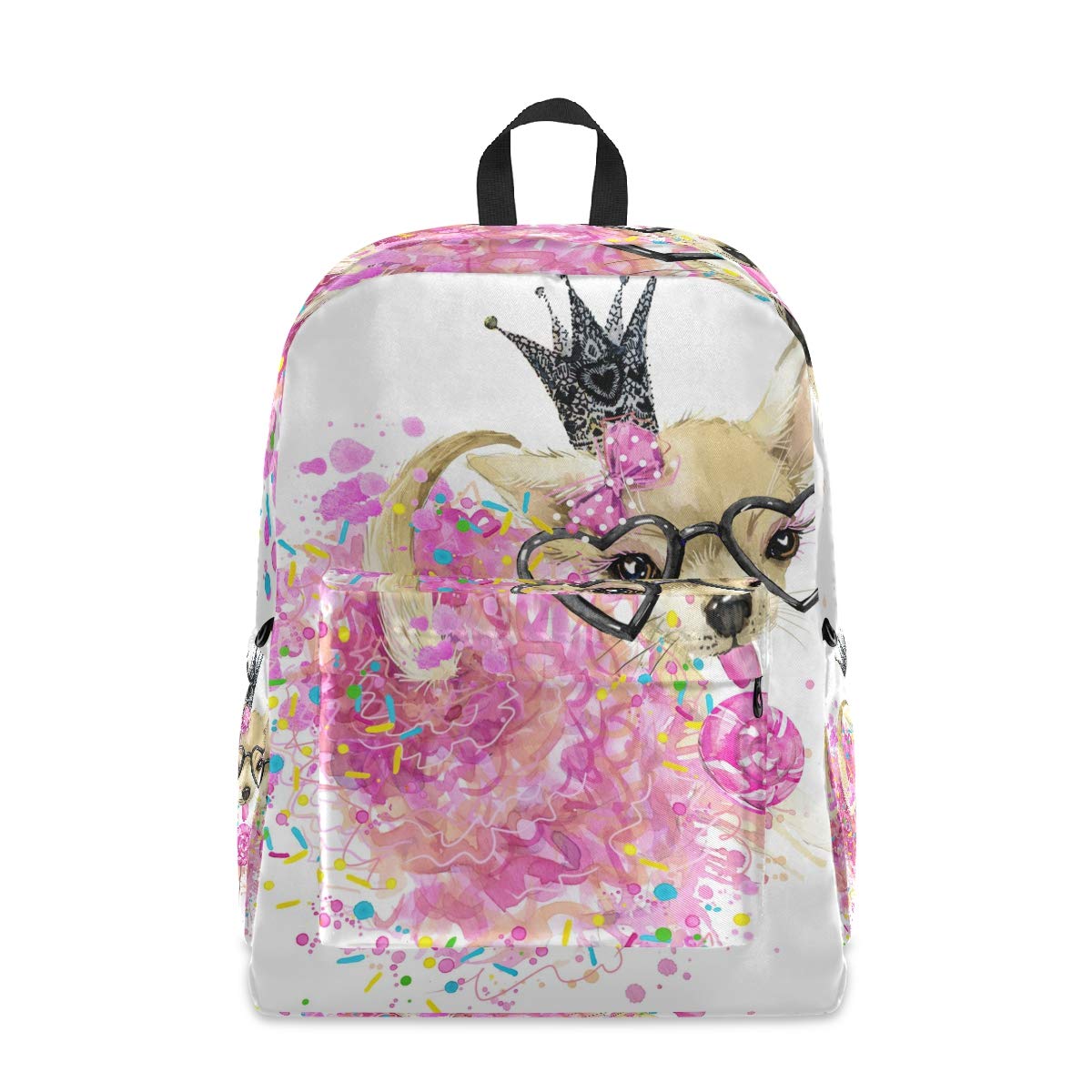 Stylish Anti-Theft Backpack for Men & Women - Watercolor Dog Print College Bookbag, Travel Daypack & Work Bag | Perfect for School, Commuting & Outdoor Adventures