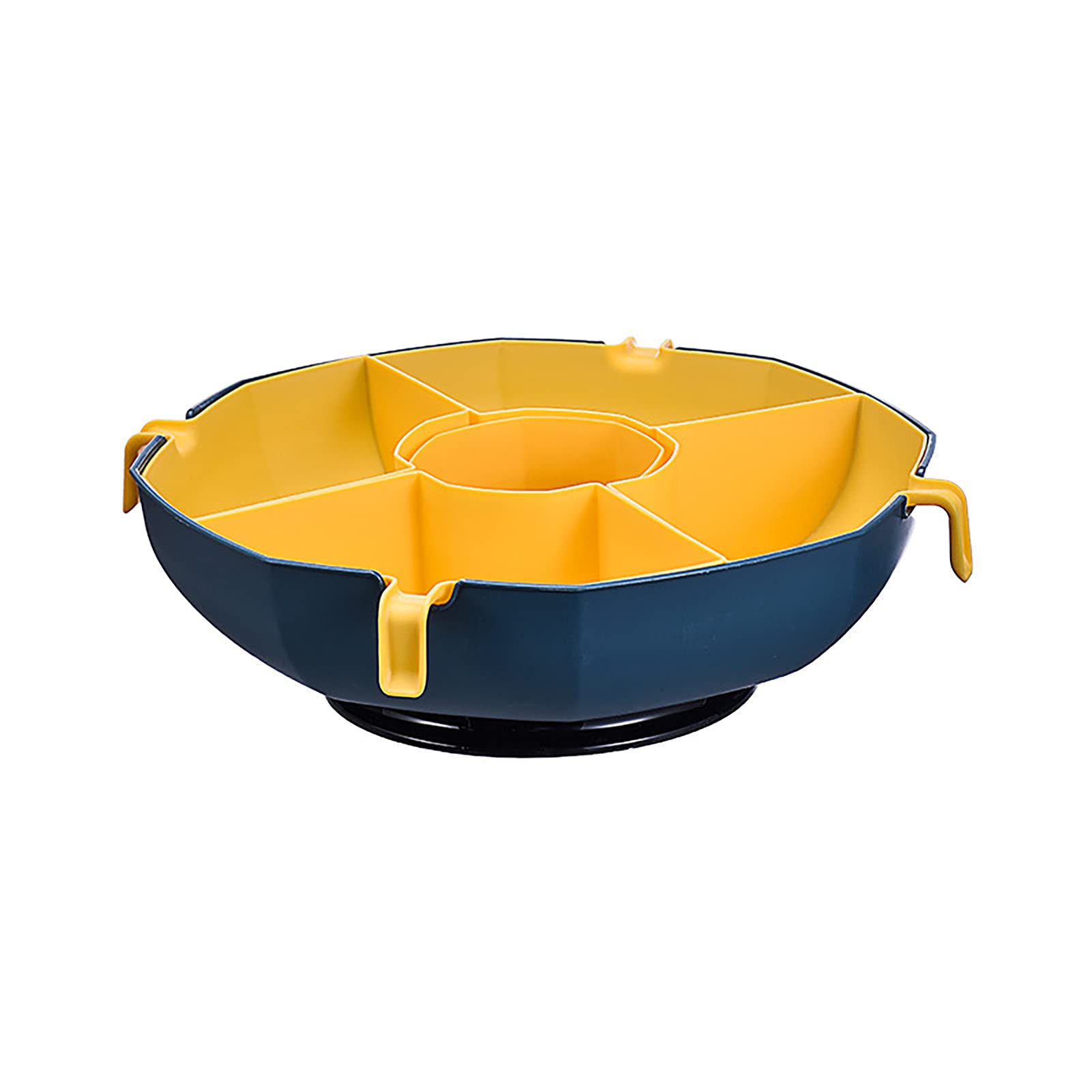 ZTGD Rotating Divided Kitchen Colander - Easy Clean Strainer Bowl for Cooking & Salad