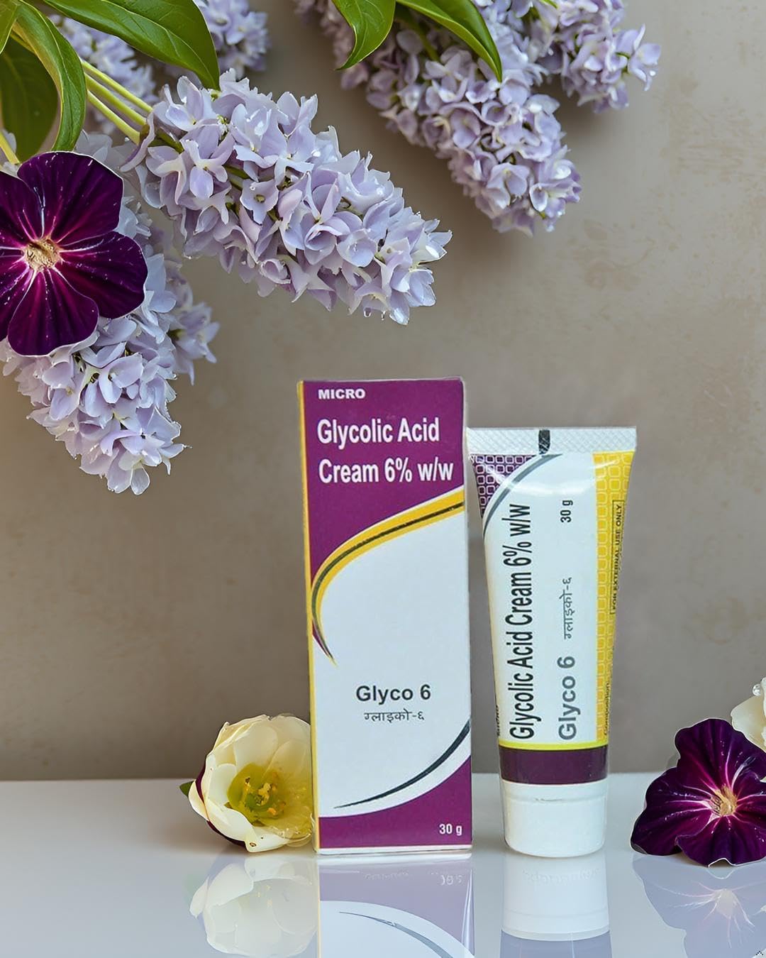 Glyco 6 Cream 30g - Glycolic Acid Scar Treatment for Face & Body, Unscented Anti-Scar Cream for Women & Men | Fades Acne Scars, Stretch Marks & Dark Spots | Perfect for Post-Surgery & Skin Repair