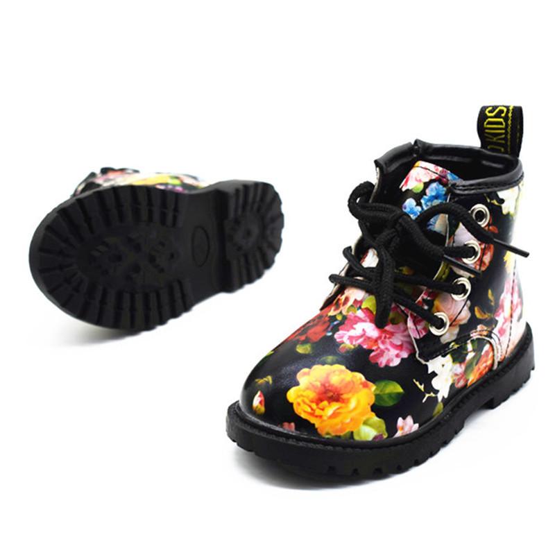 Floral Girls Boots - Cute & Comfortable Ankle Boots for Toddlers & Kids - Perfect for Spring, School & Outdoor Play