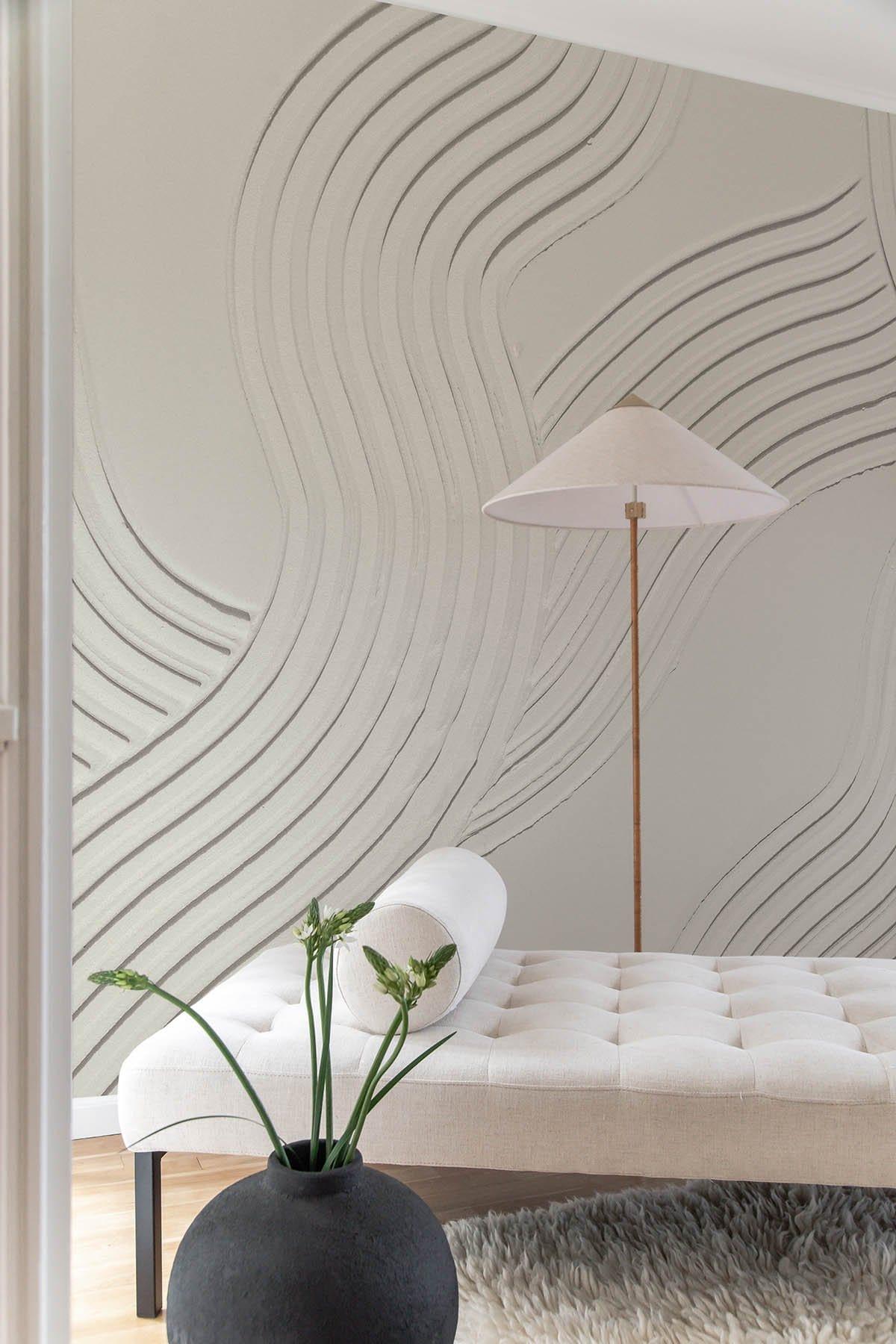 Premium Plaster Lines Sage Beige - Decorative Wall Molding for Home & Office Interior Design - Perfect for Living Rooms, Bedrooms, and Commercial Spaces