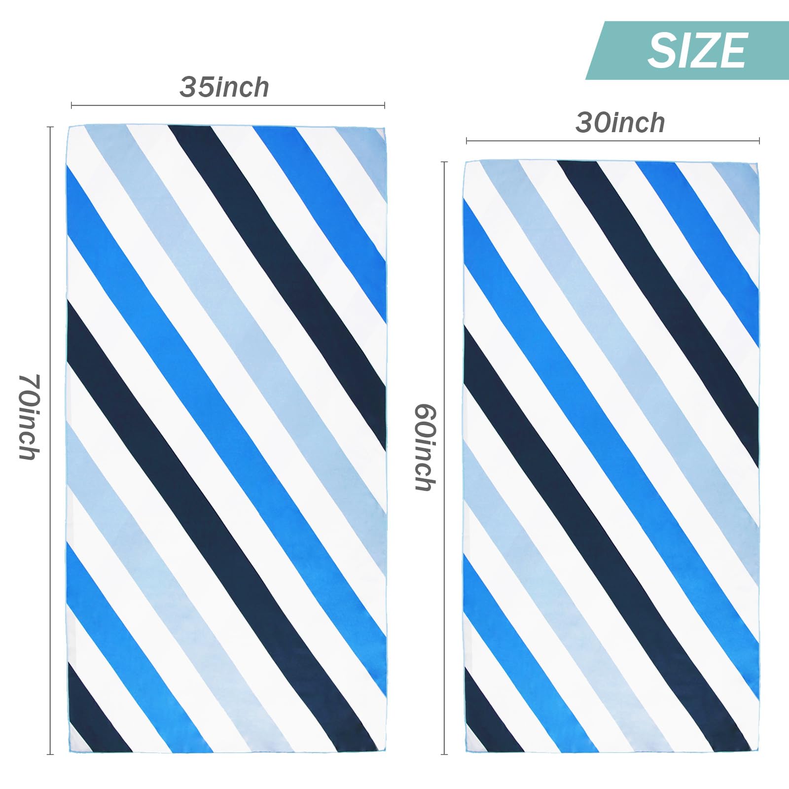 Whale Flotilla 6-Pack Large Quick Dry Beach Towels (30