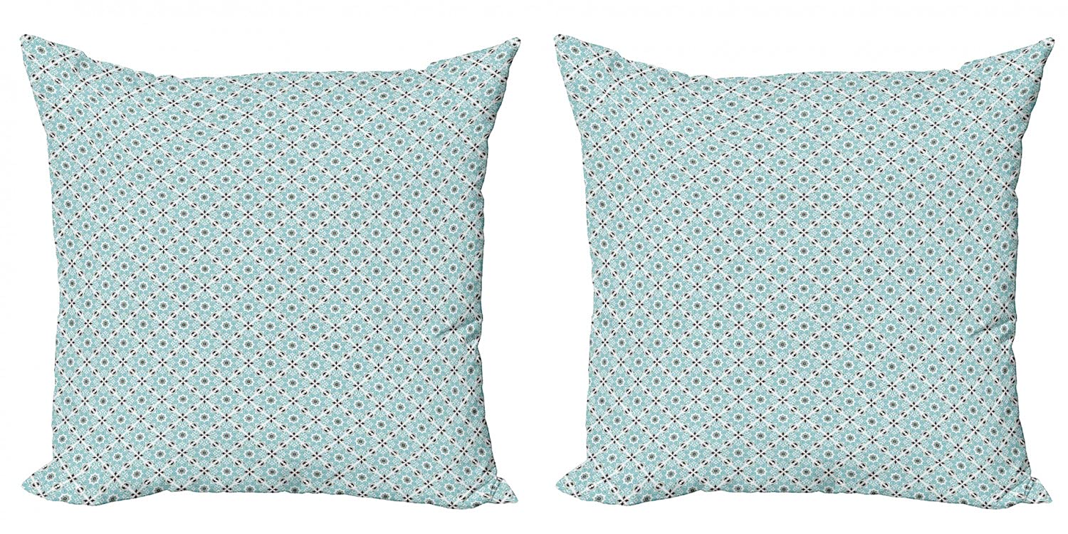Ambesonne Moroccan Decorative Throw Pillow Covers Pack of 2, 20