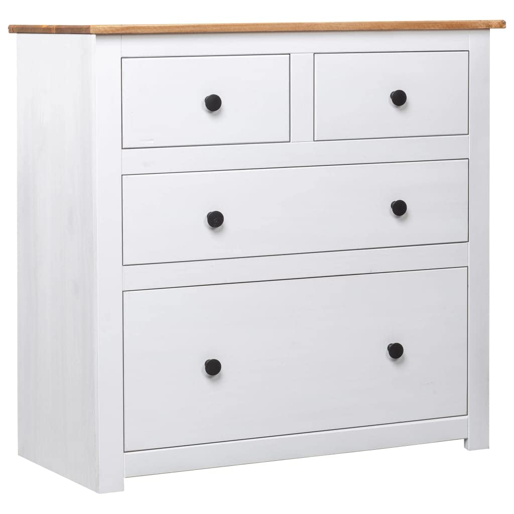 Makastle Mid Century Modern Sideboard Buffet Cabinet - 4 Drawer Wood Storage Dresser for Living Room, Kitchen, Dining Room & Entryway | Natural Wood Accent Cabinet for Home Organization & Stylish Storage