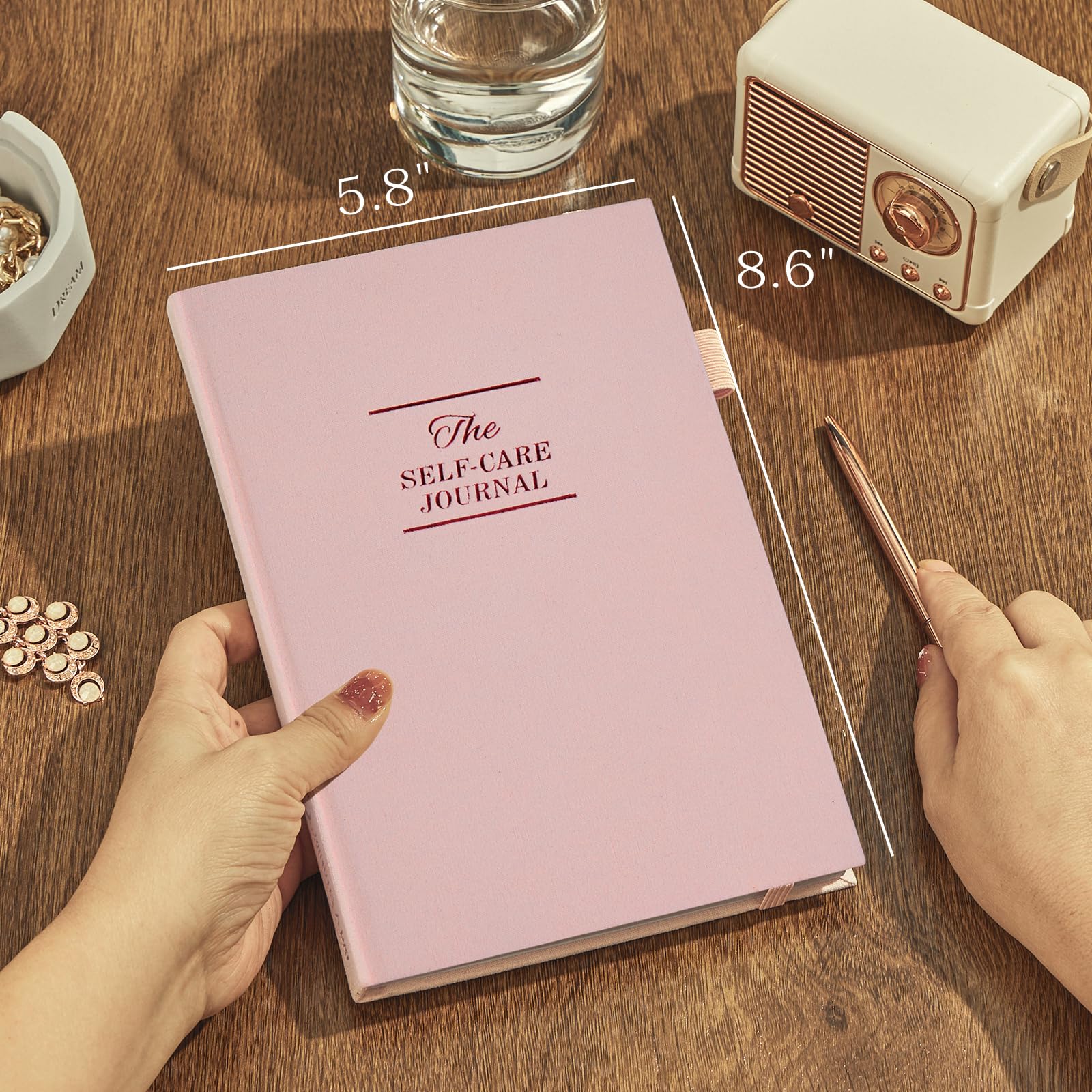Self-Care Journal for Women - Wellness & Gratitude Notebook with Mood Tracker, Daily Reflection Planner for Mental Health - A5 Pink - Perfect for Mindfulness Practice, Therapy Sessions & Personal Growth