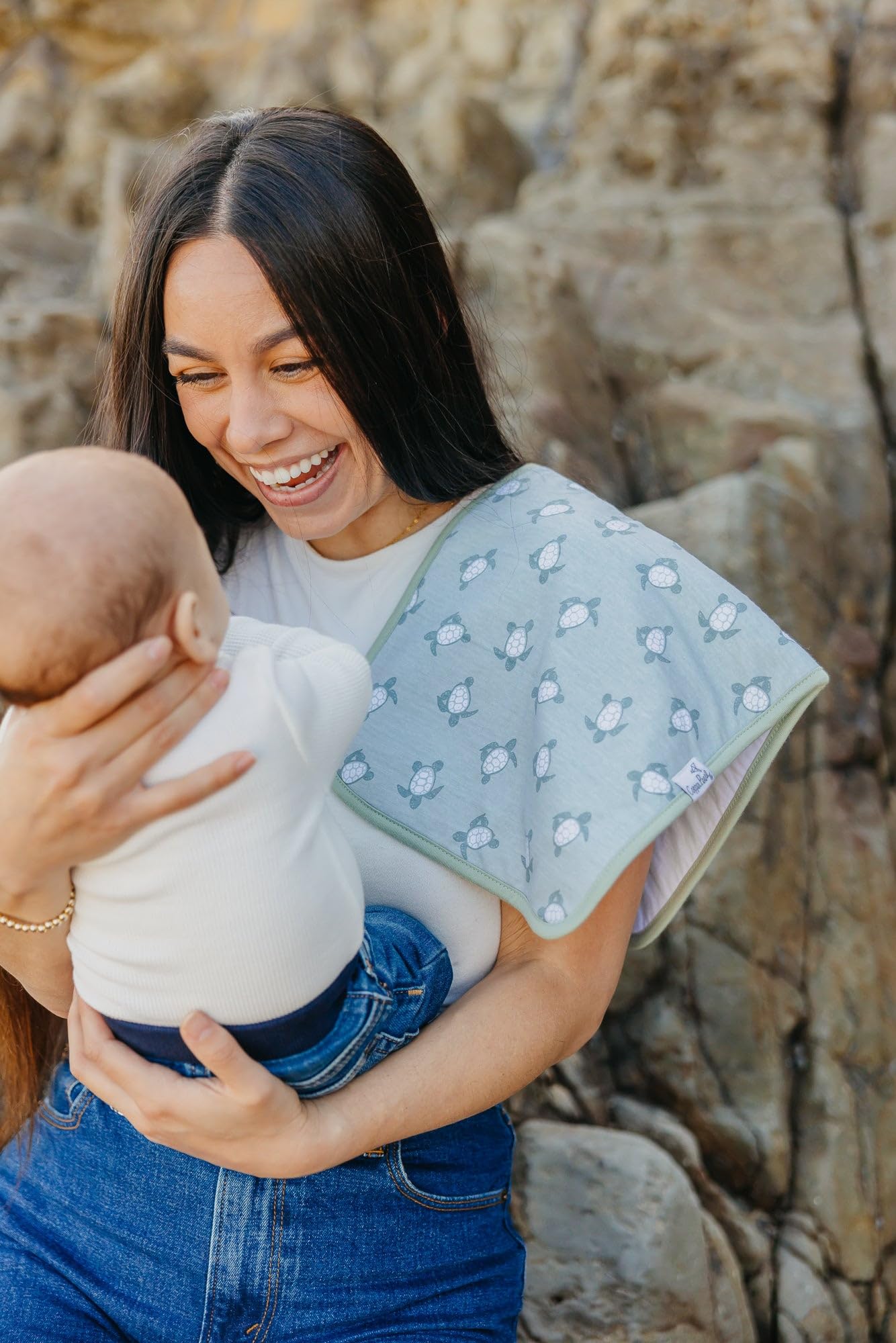 Premium Baby Burp Cloths - 3-Pack Large Cotton Spit Up Rags for Newborns, Ultra Soft & Absorbent with 3 Layers, Perfect Baby Shower Gift for Boys & Girls (21