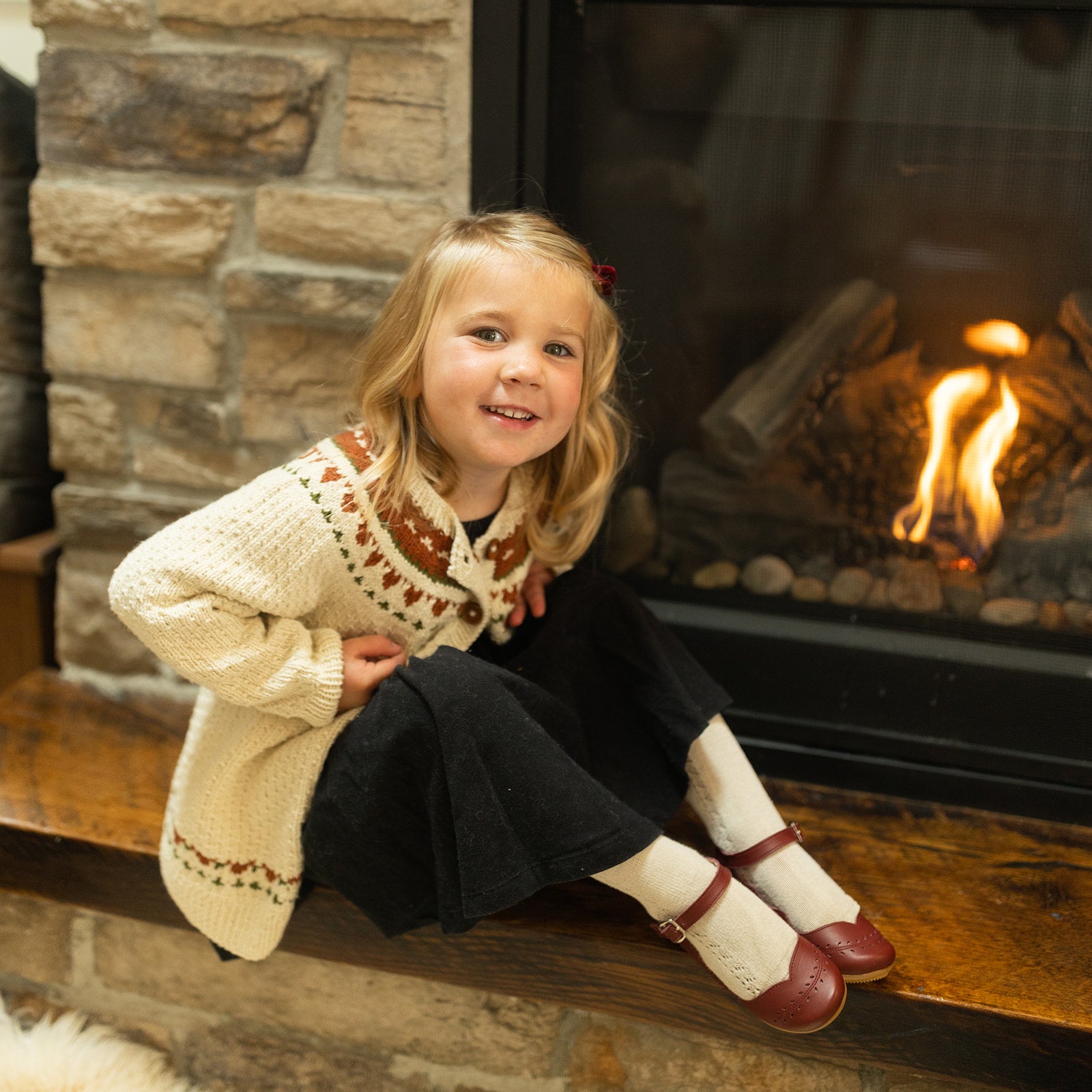 Premium Cranberry Mary Jane Shoes for Girls | Genuine Leather Kids' Dress Shoes | Perfect for School, Parties & Special Occasions
