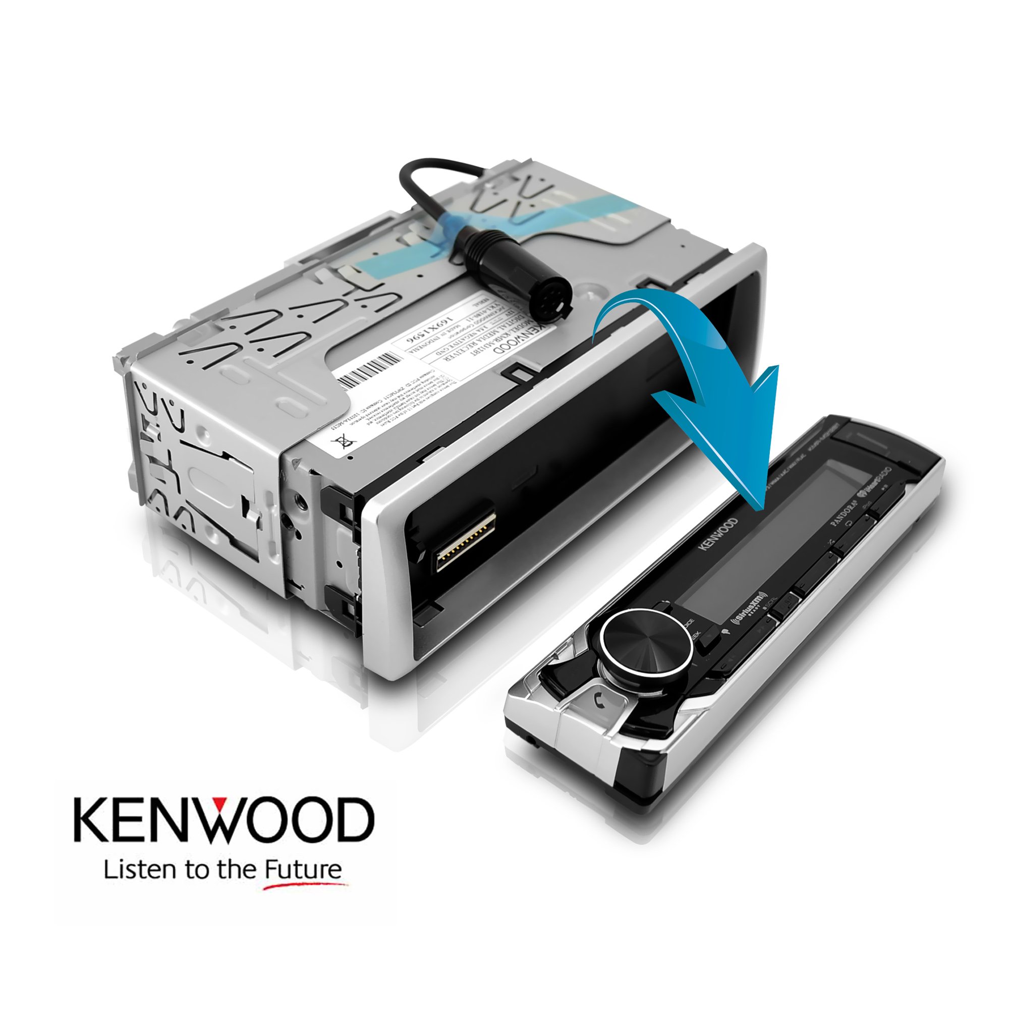 Kenwood 400W Marine Audio System - Waterproof ATV, Bike, Yacht Bluetooth Stereo with USB/AUX, 6x6.5