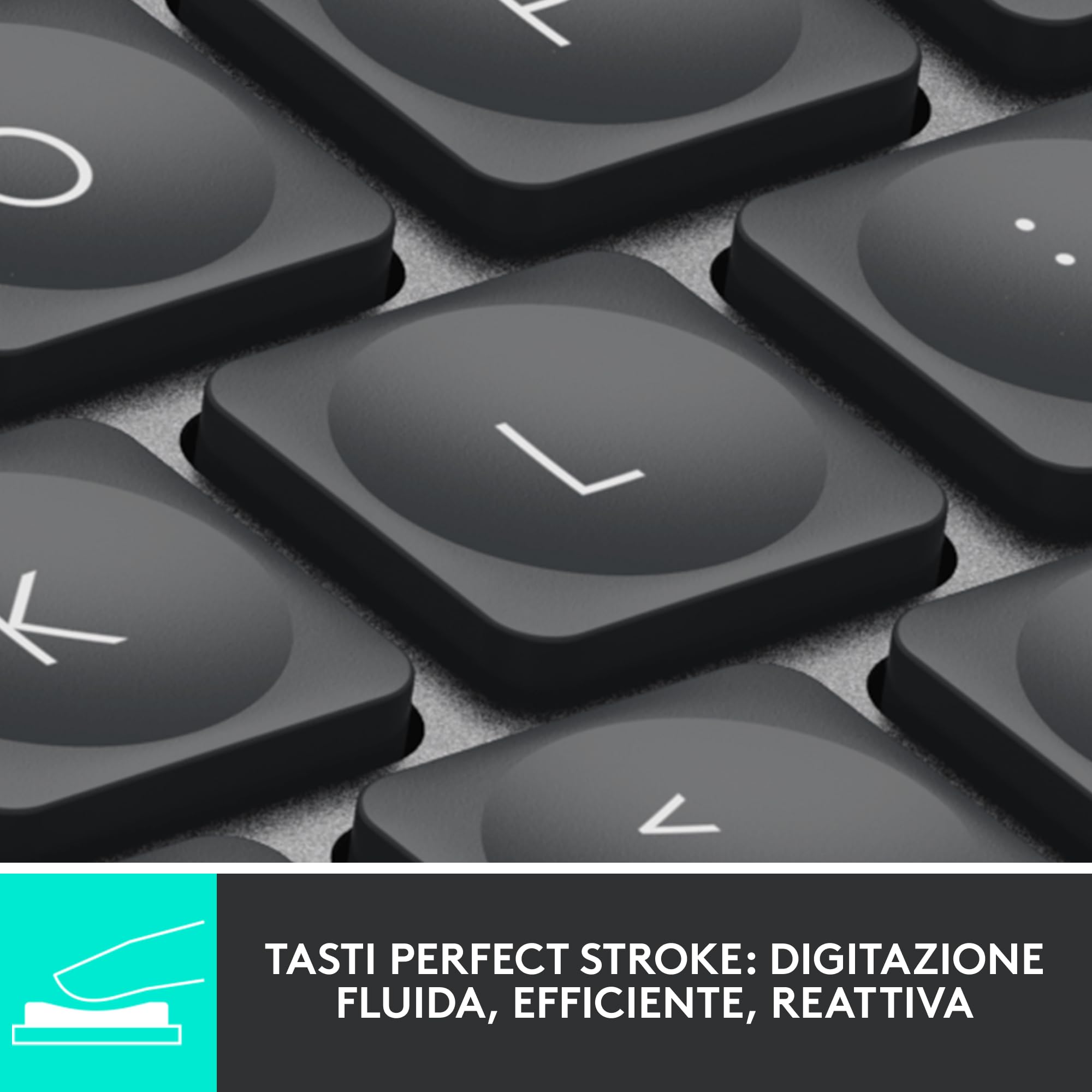 Logitech MX Keys Mini Wireless Illuminated Keyboard - Compact, Bluetooth, Backlit, USB-C, Compatible with Apple macOS iOS Windows Linux Android, QWERTY Italian Layout, Graphite - Perfect for Home Office, Gaming & Productivity