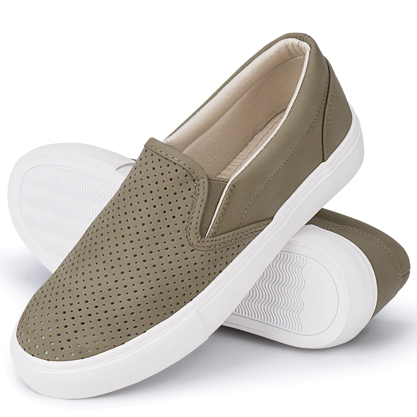 JENN ARDOR Women's Slip-On Sneakers - Comfortable Walking Shoes for Women, Lightweight Casual Flats with Arch Support | Perfect for Work, Travel & Everyday Wear