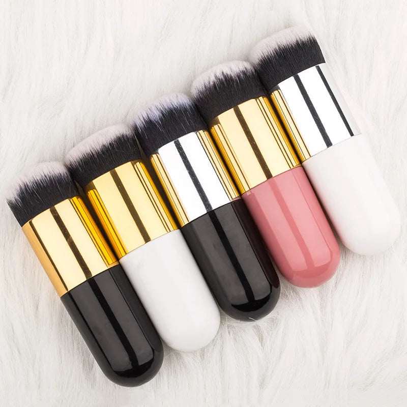 Chubby Brush Makeup - Soft & Dense Kabuki Brush for Flawless Foundation & Powder Application | Perfect for Everyday Makeup & Professional Use