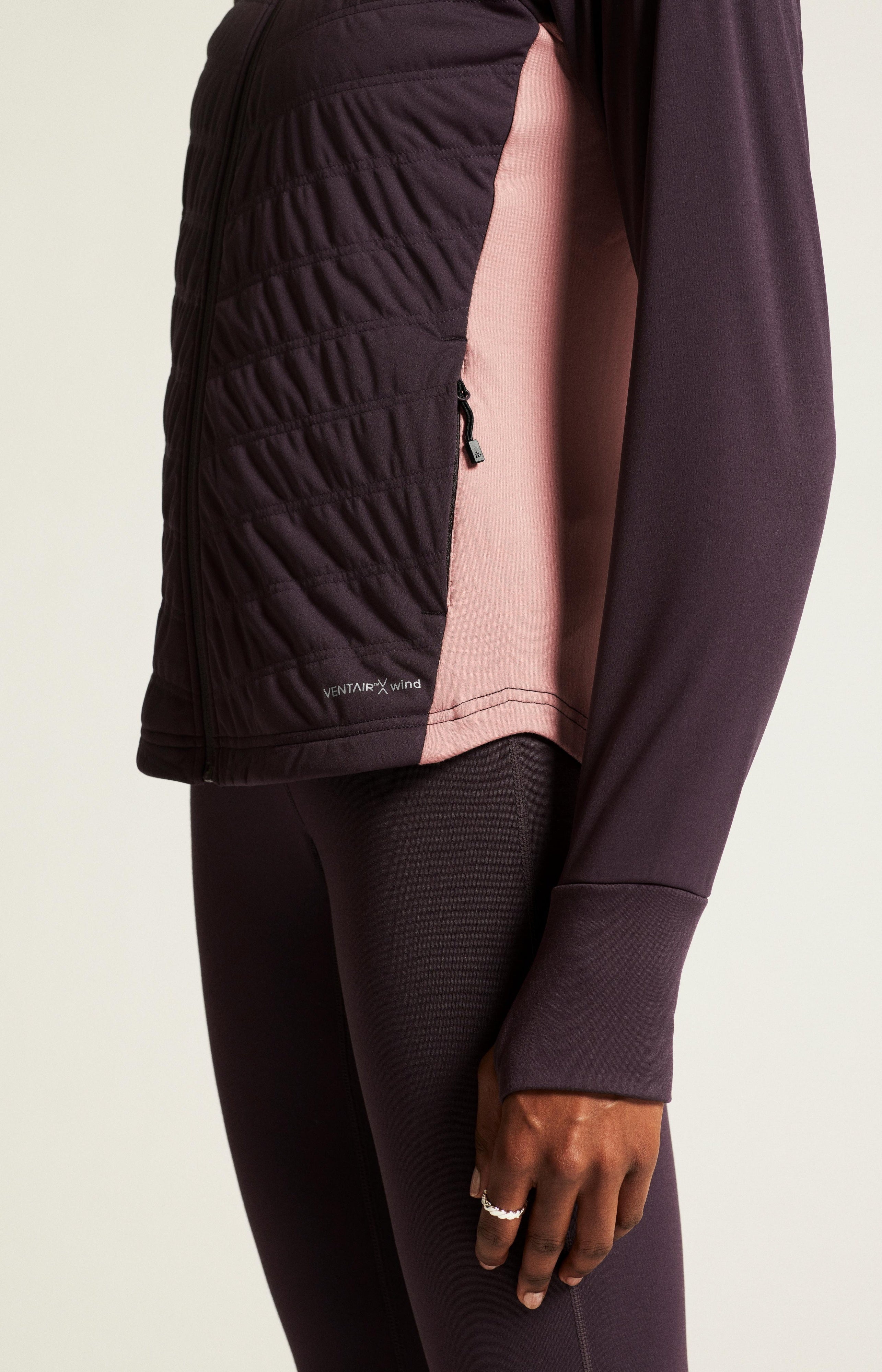 Women's ADV Essence Warm Jacket - Insulated Winter Coat for Outdoor Activities (Dark Plum/Charm) - Perfect for Hiking, Skiing & Cold Weather Adventures