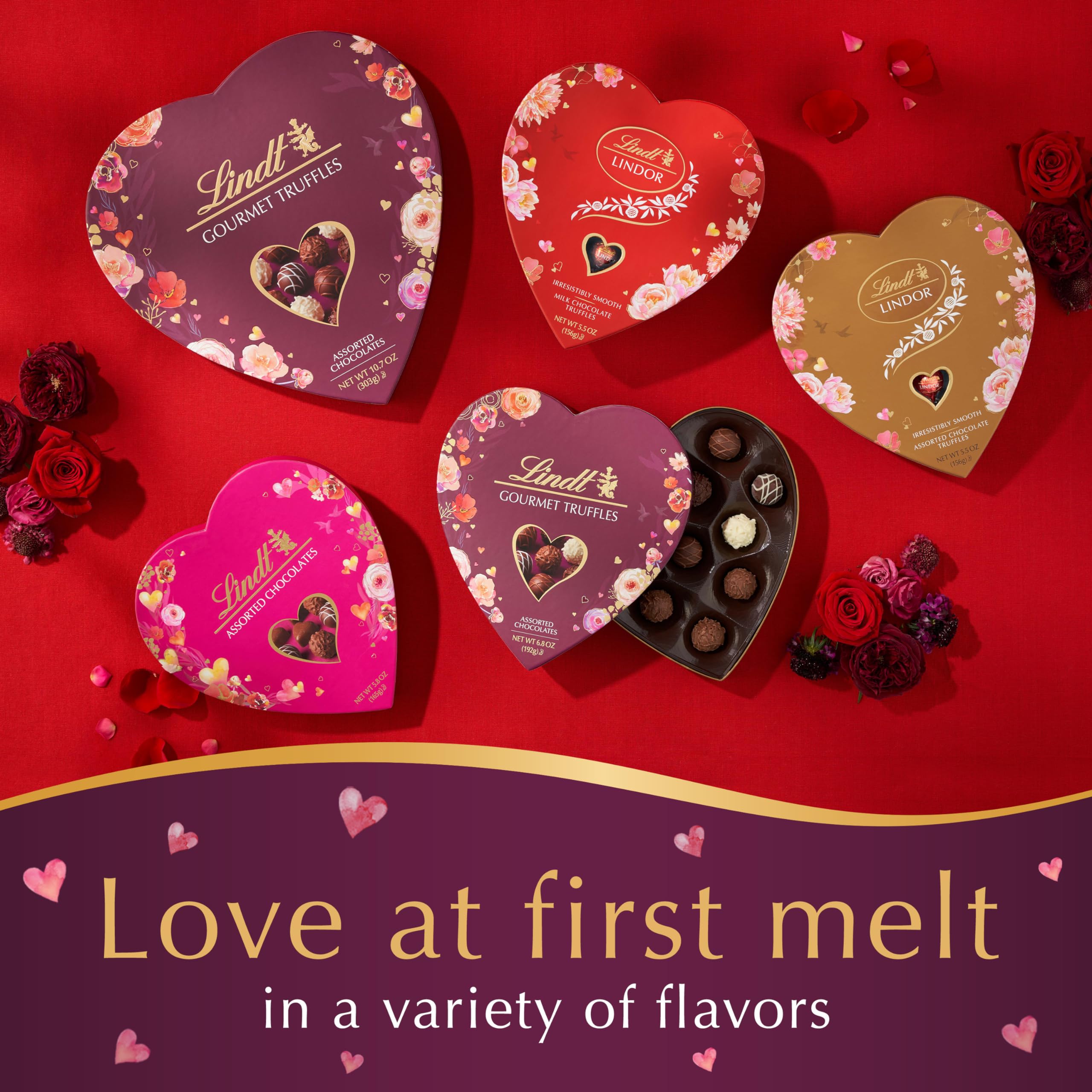 Lindt Valentine's Passion Heart Assorted Gourmet Chocolate Candy Truffles, 10.7 oz - Premium Swiss Chocolate Gift Box for Valentine's Day, Anniversary & Romantic Occasions
