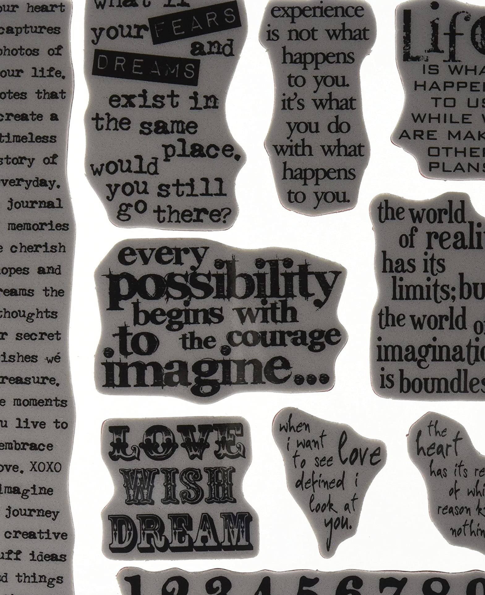 Tim Holtz Cling Stamps 7x8.5