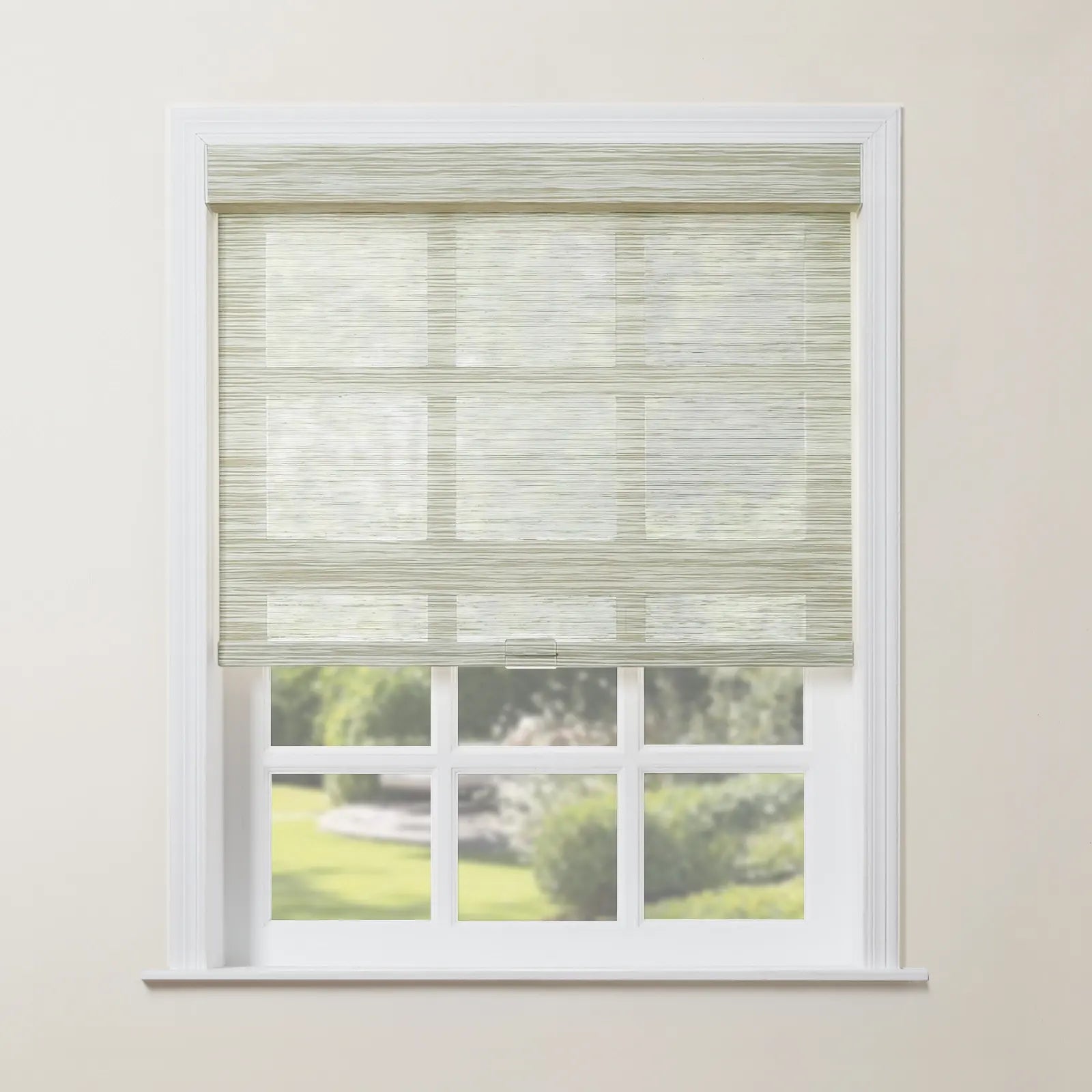 Rae Natural Jute Woven Wood Roller Shades Cordless - Eco-Friendly Window Coverings for Living Room, Bedroom & Home Decor