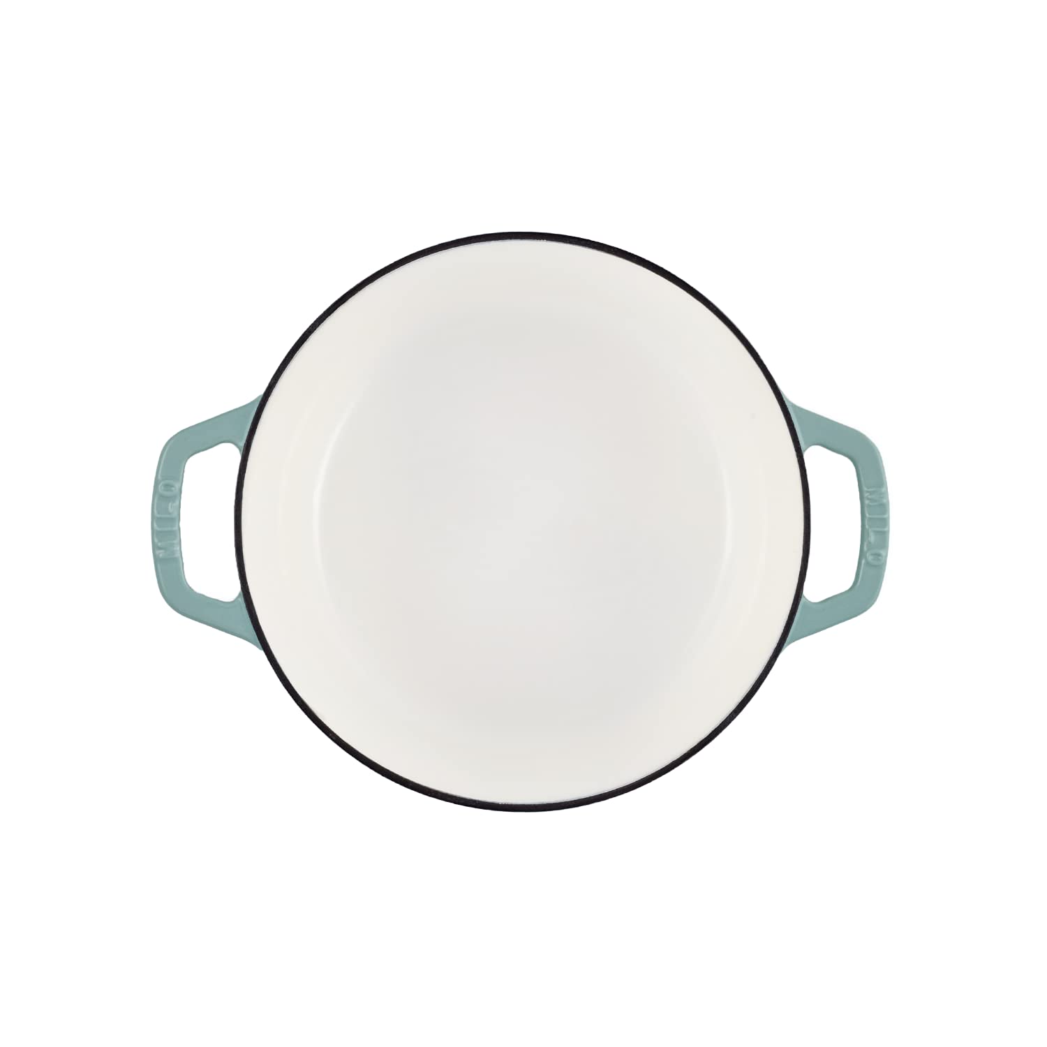 Premium 3.5-Quart Enameled Cast Iron Dutch Oven with Lid – Kana Milo Casserole Pot | Dual Enamel Coating Inside & Out | Oven & Dishwasher Safe | Eucalyptus with Gold Knob | Perfect for Braising, Stewing & Baking Bread