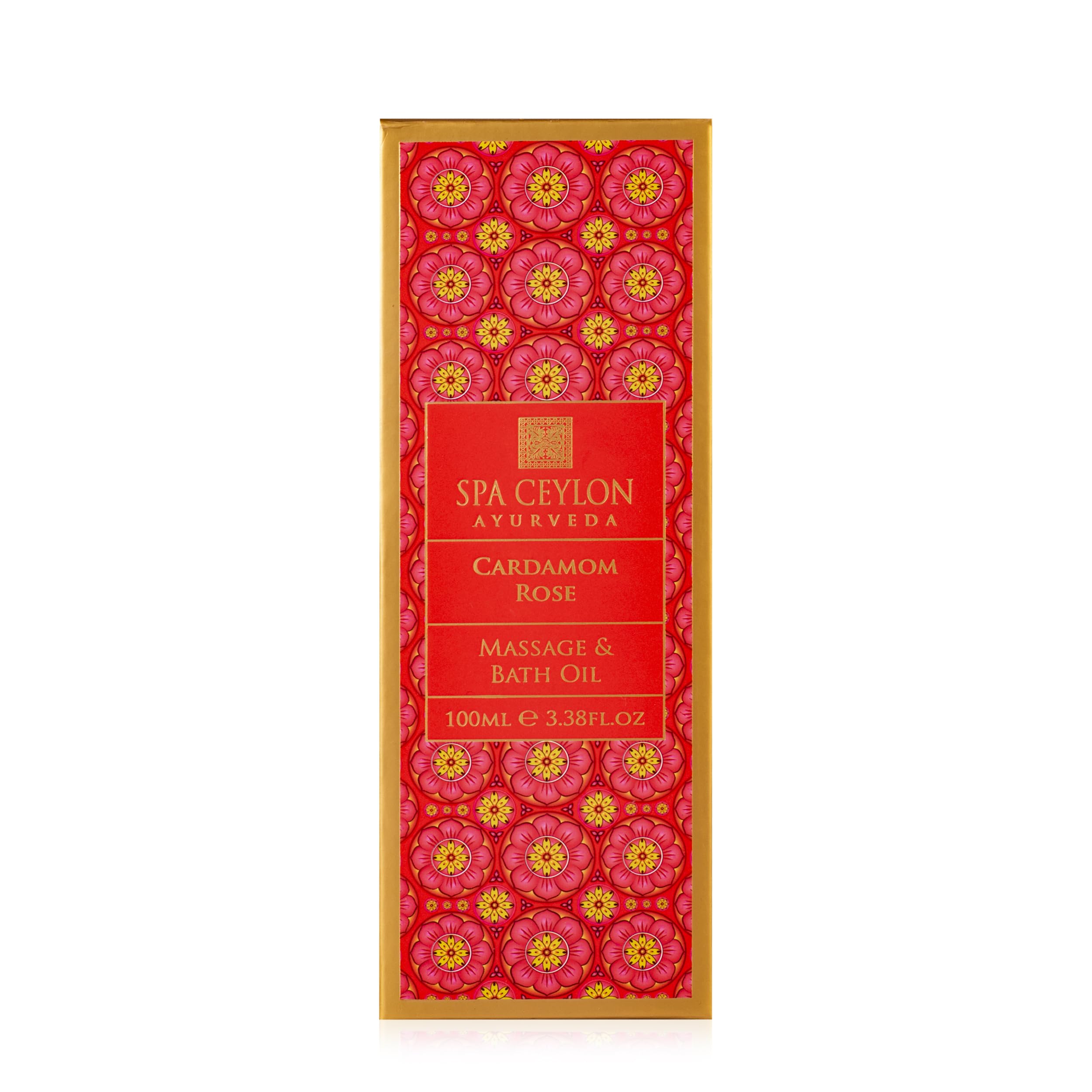 Spa Ceylon Cardamom Rose Massage & Bath Oil - 100% Natural Relaxing Body Oil for Aromatherapy, Massage Therapy & Spa Treatments | Soothing Skin Care for Stress Relief & Muscle Relaxation | Perfect for Home Spa, Couples Massage & Self-Care Rituals