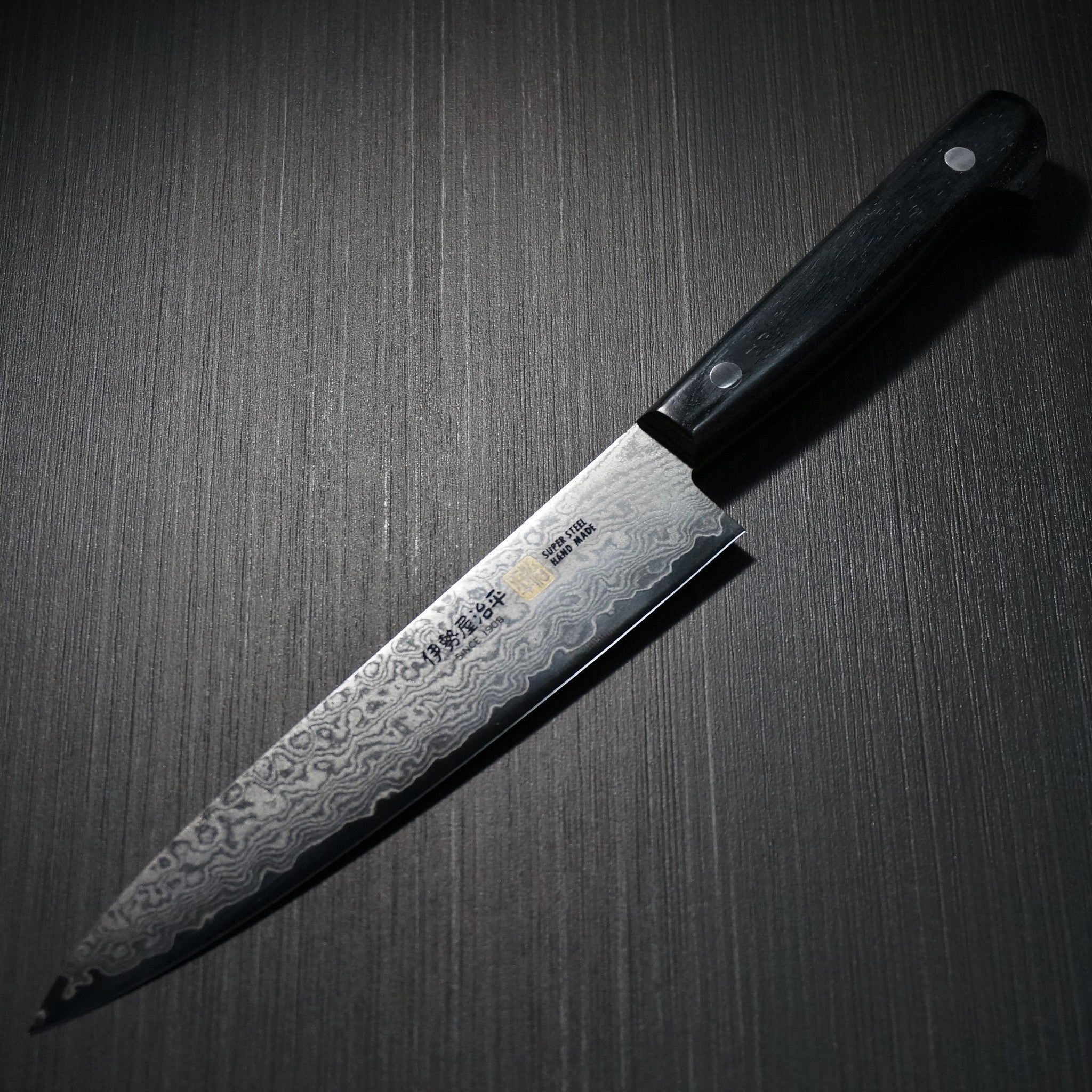 SETO ISEYA 33-Layer Nickel Damascus VG10 Petty Knife 5.9 Inch (150mm) - Japanese Kitchen Knife for Precision Slicing, Fruit Cutting & Food Preparation | Perfect for Home Chefs & Professional Cooking