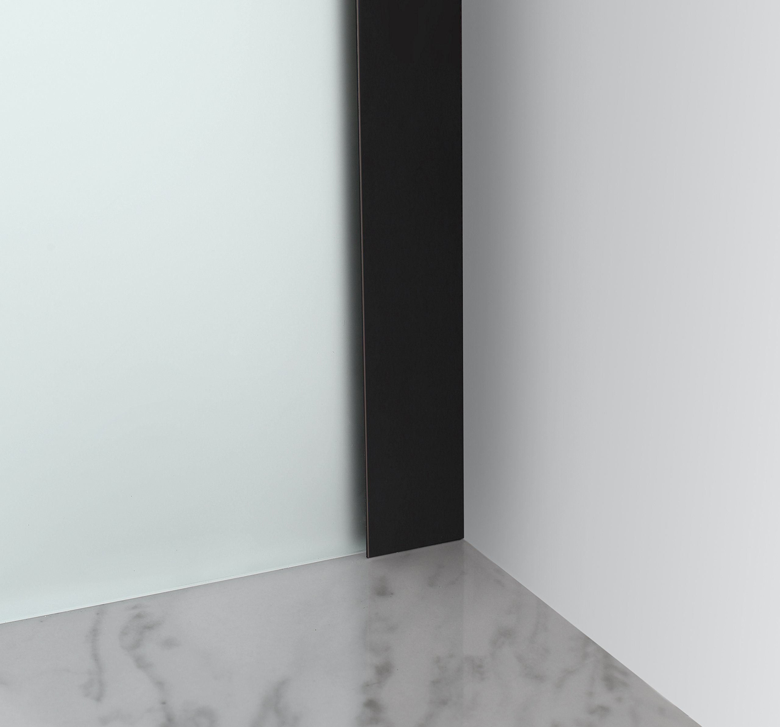Frosted Glass Frameless Hinged Shower Door with Shelves - Aston Belmore GS Series for Bathroom & Shower Enclosure - Perfect for Modern Home & Spa-Like Experience