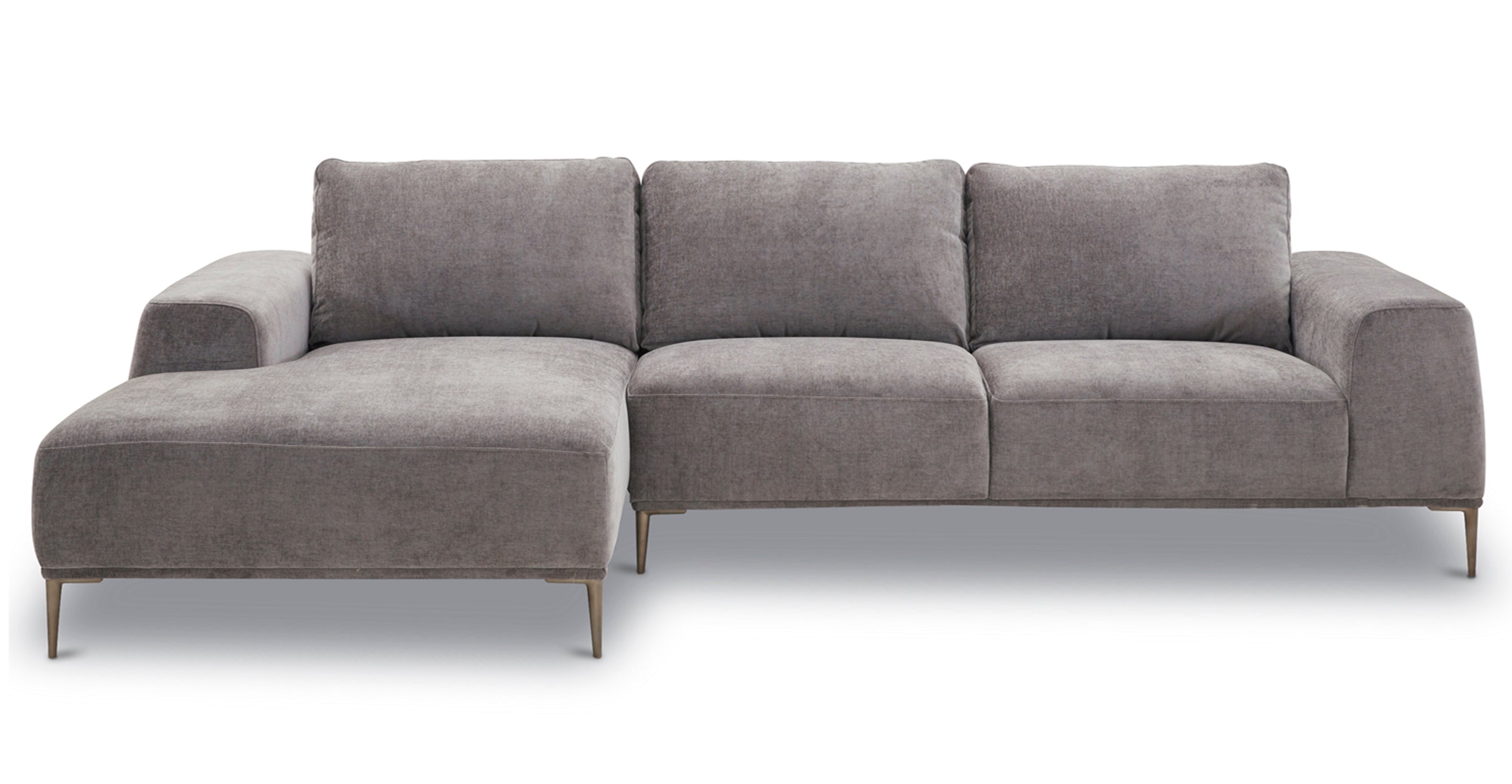 Rue Left Facing Sectional Sofa - Modern L-Shaped Couch with Reversible Chaise for Living Room, Family Room & Apartment | Comfortable Fabric Upholstery, Sturdy Frame | Perfect for Small Spaces & Home Theater Setup