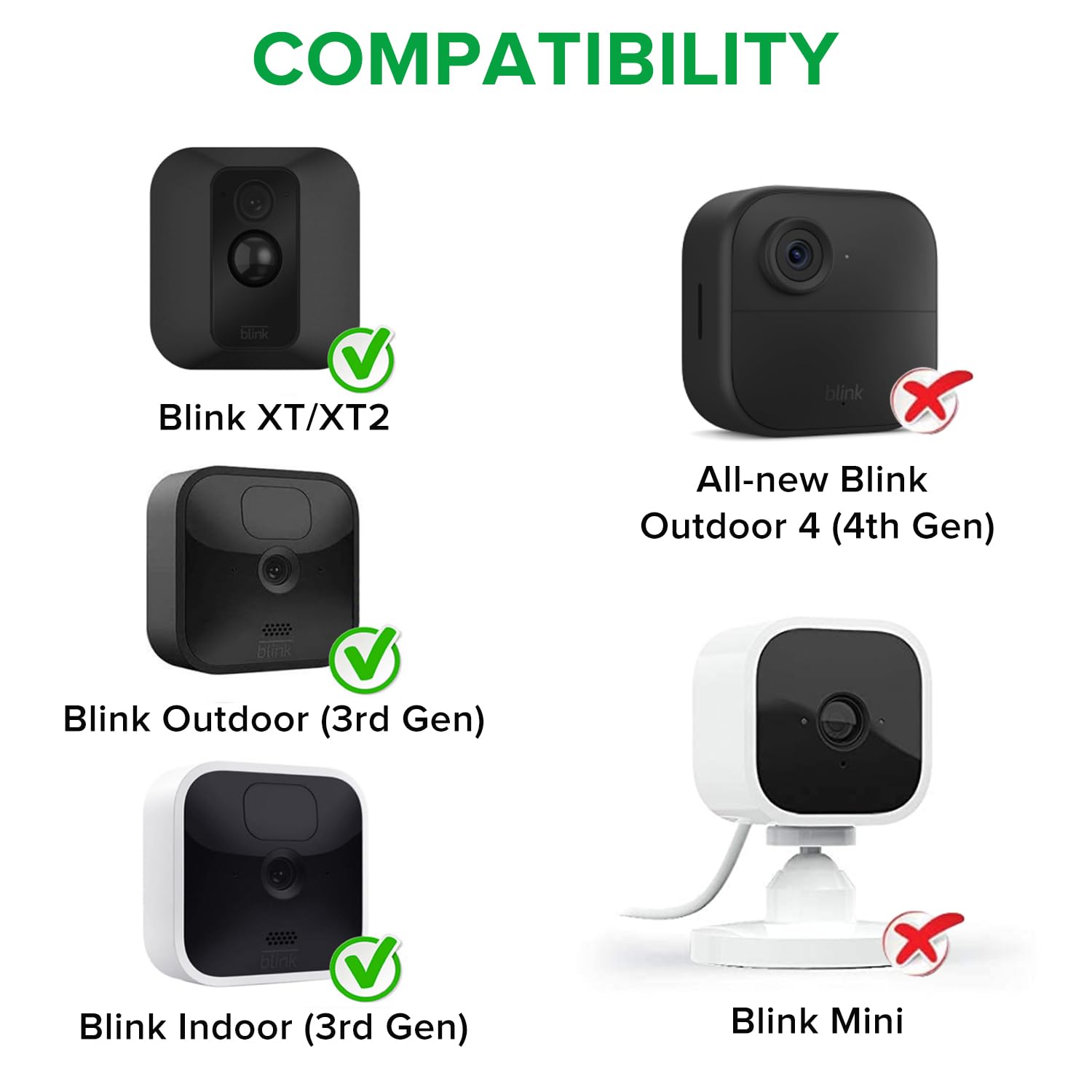 Weatherproof 25ft Power Adapter for Blink XT/XT2 & Outdoor (3rd Gen) Cameras - Continuous Charging, No Battery Replacement - Black - Perfect for Home Security & Outdoor Surveillance