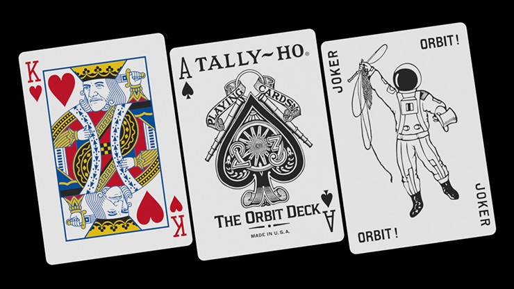 Orbit Tally Ho Circle Red Playing Cards - Premium Quality Poker Cards for Magic Tricks, Cardistry & Casino Games - Perfect for Card Players, Magicians & Collectors