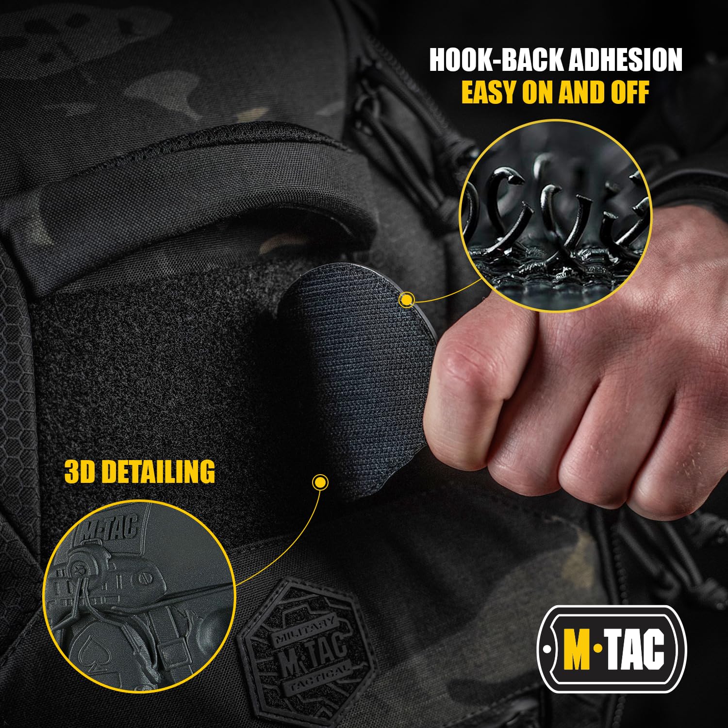 M-Tac 3D PVC Tactical Operator Skull Morale Patches - Hook & Loop Fastener for Military Vest, Backpacks, Hats - Black Tactical Military Patch for Outdoor, Airsoft, Hunting & Tactical Gear Customization